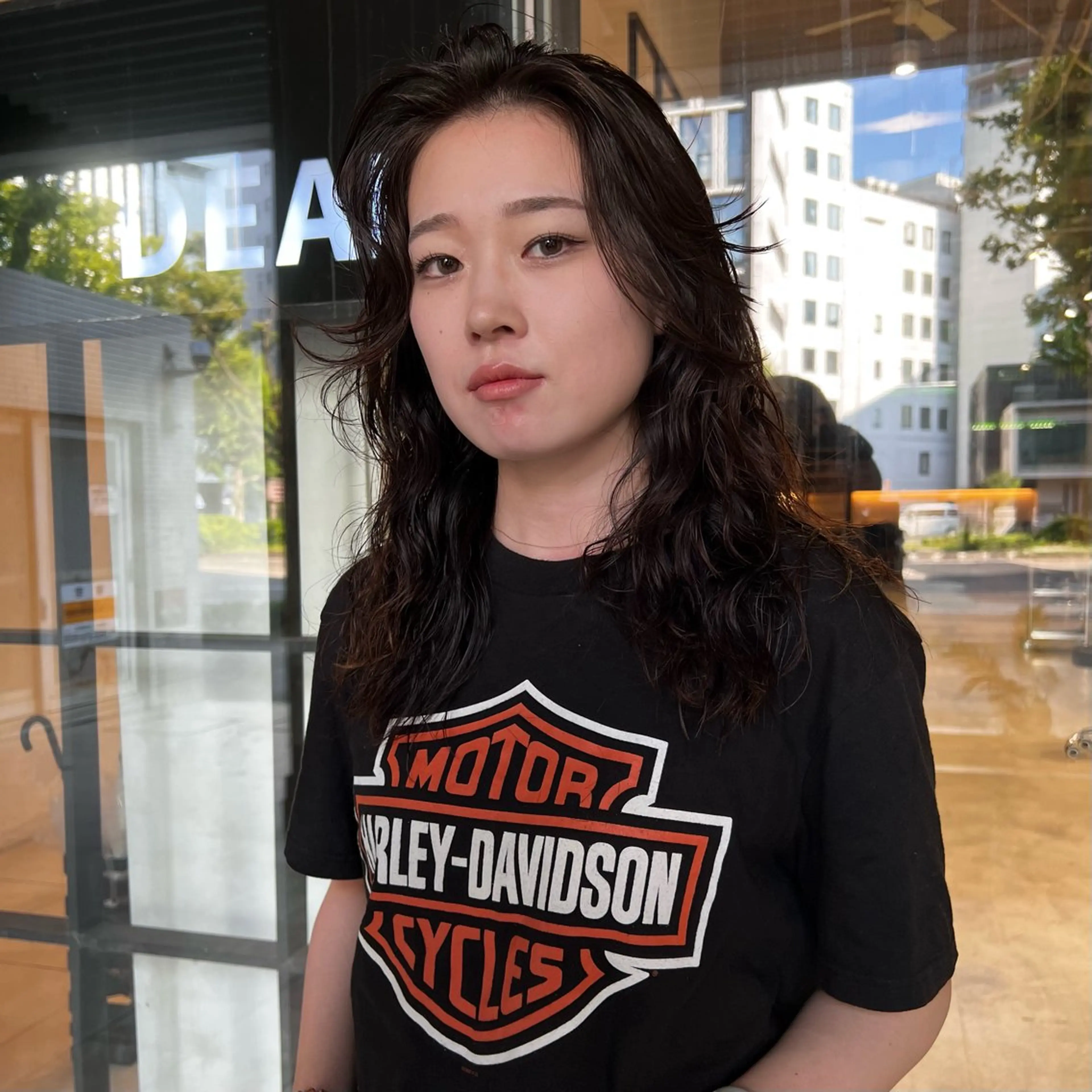 ミディアム パーマ カット パーマ DEAN所属・KEIGO/パーマ ハイトーン/DEANのヘアスタイル