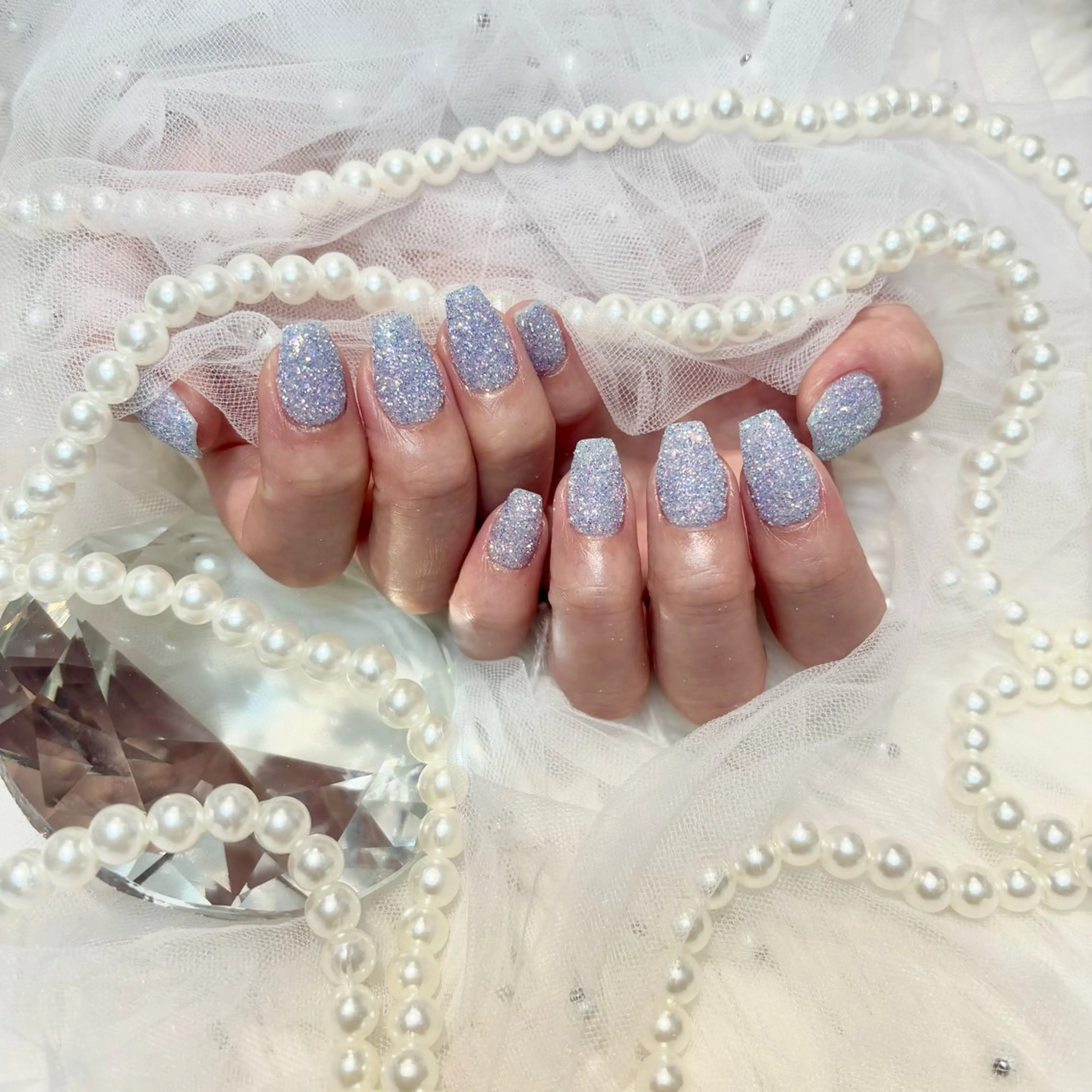 【HAND】🍒オフあり🍒韓国で話題の🎀シュガーパウダーネイルの写真