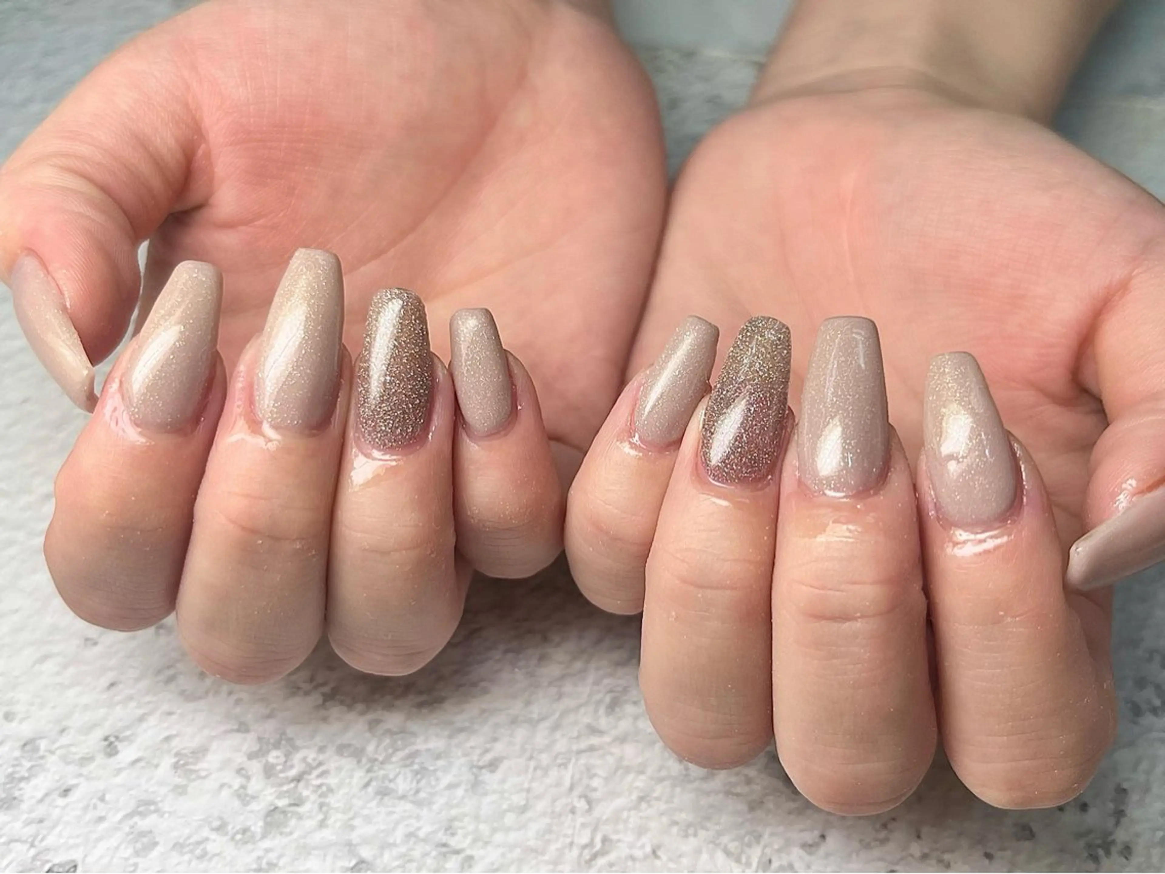 ネイル ラメ(グリッター) Queen nail 北堀江 ASUKAのネイルデザイン