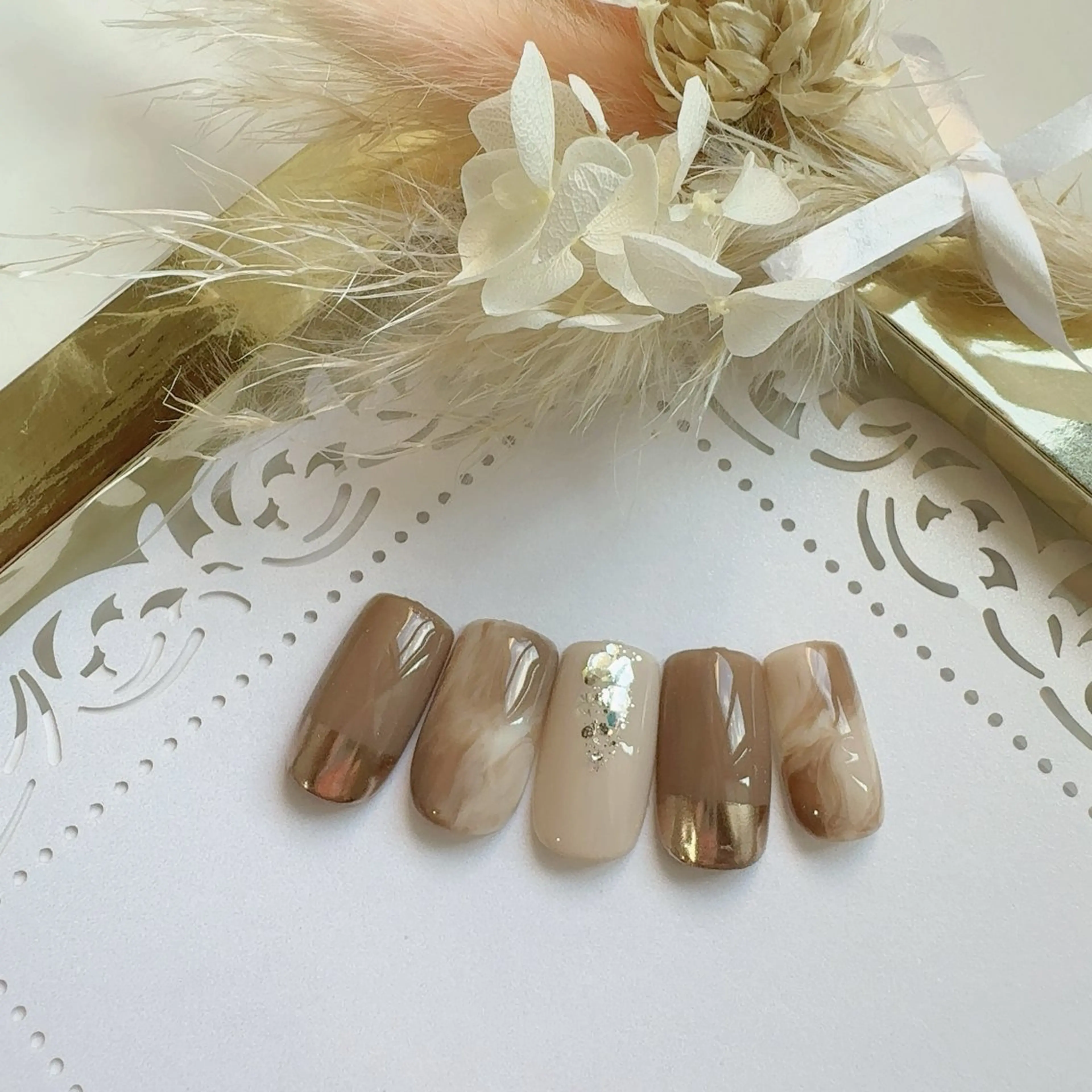 ネイル 大理石ネイル(マーブル) BonheurDeux所属・Bonheur LINAのネイルデザイン