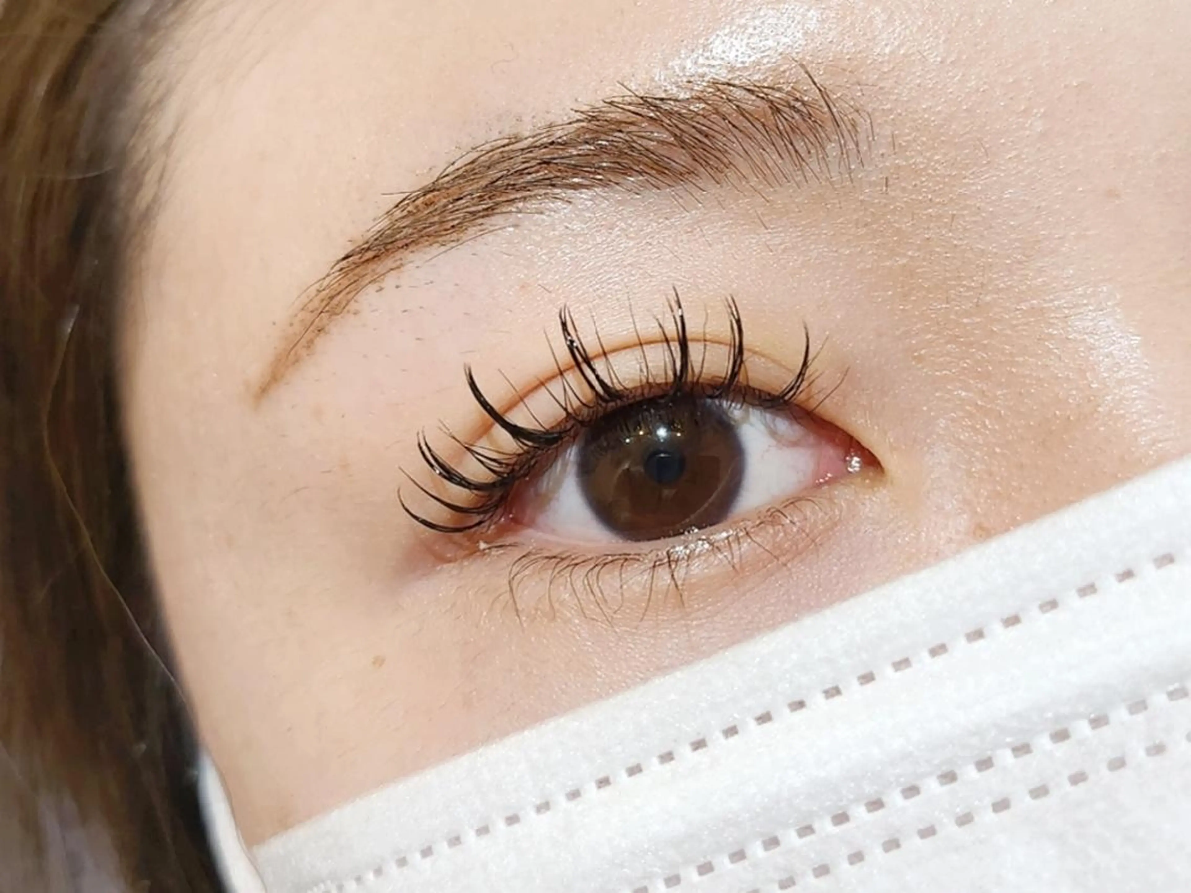 マツエク・マツパ 束感まつ毛 まつげパーマ マツエク 💜bora .のネイルデザイン