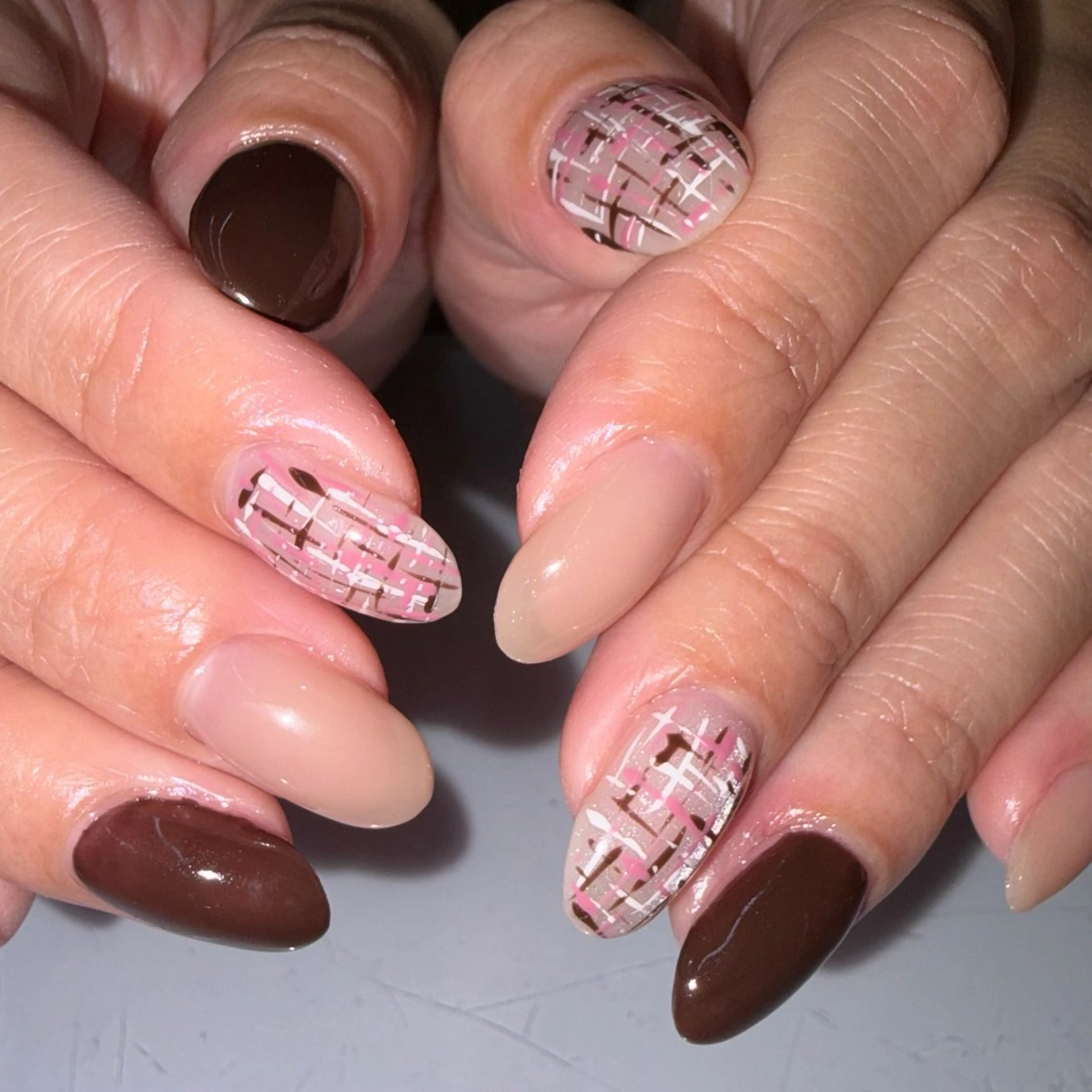 ネイル ツイードネイル ハンドネイル Nail Sant Esperanza by SALON DE やす所属・Sant Esperanzaのネイルデザイン