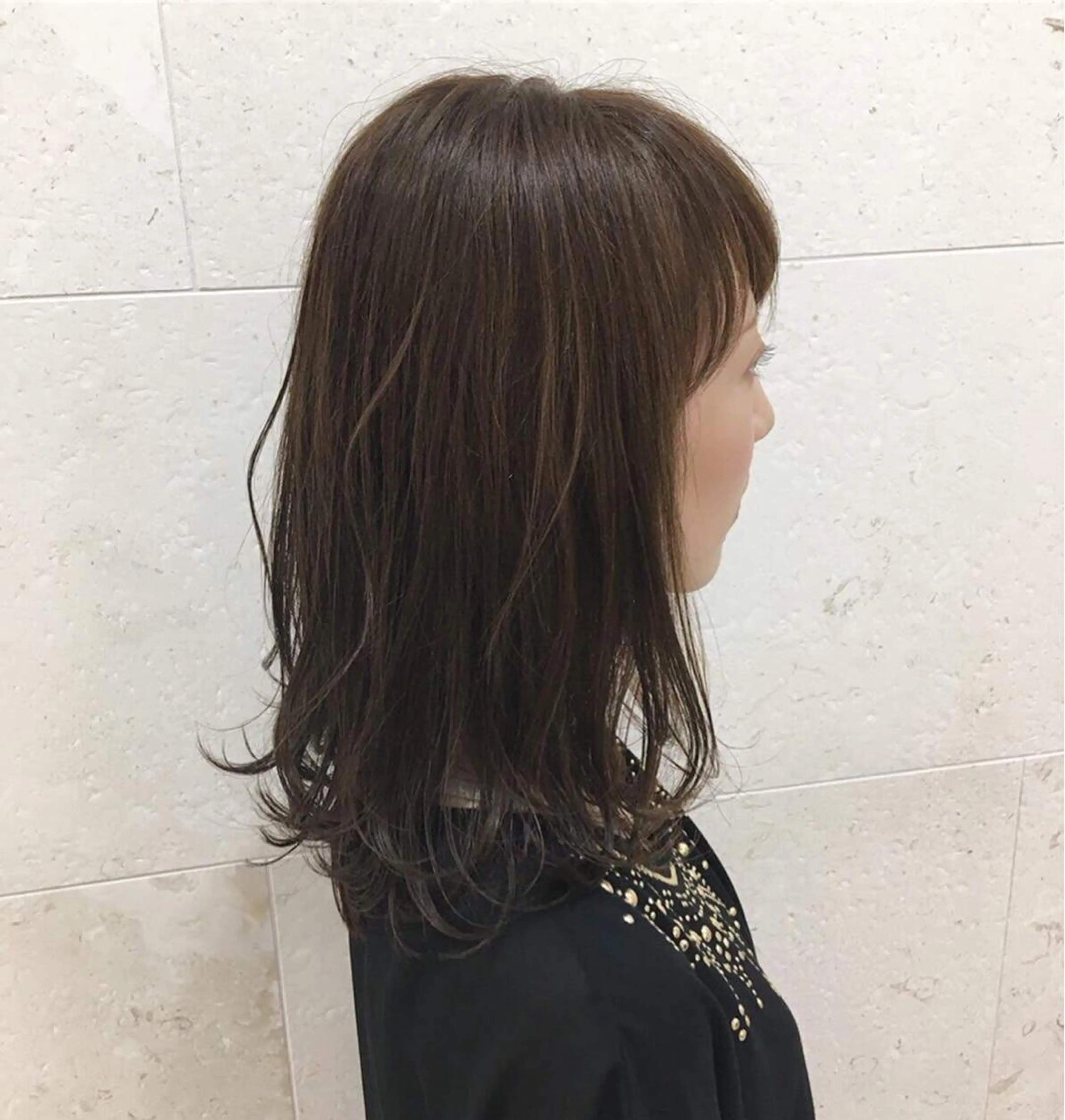セミロング カラー アッシュ 斉藤 貴也のヘアスタイル