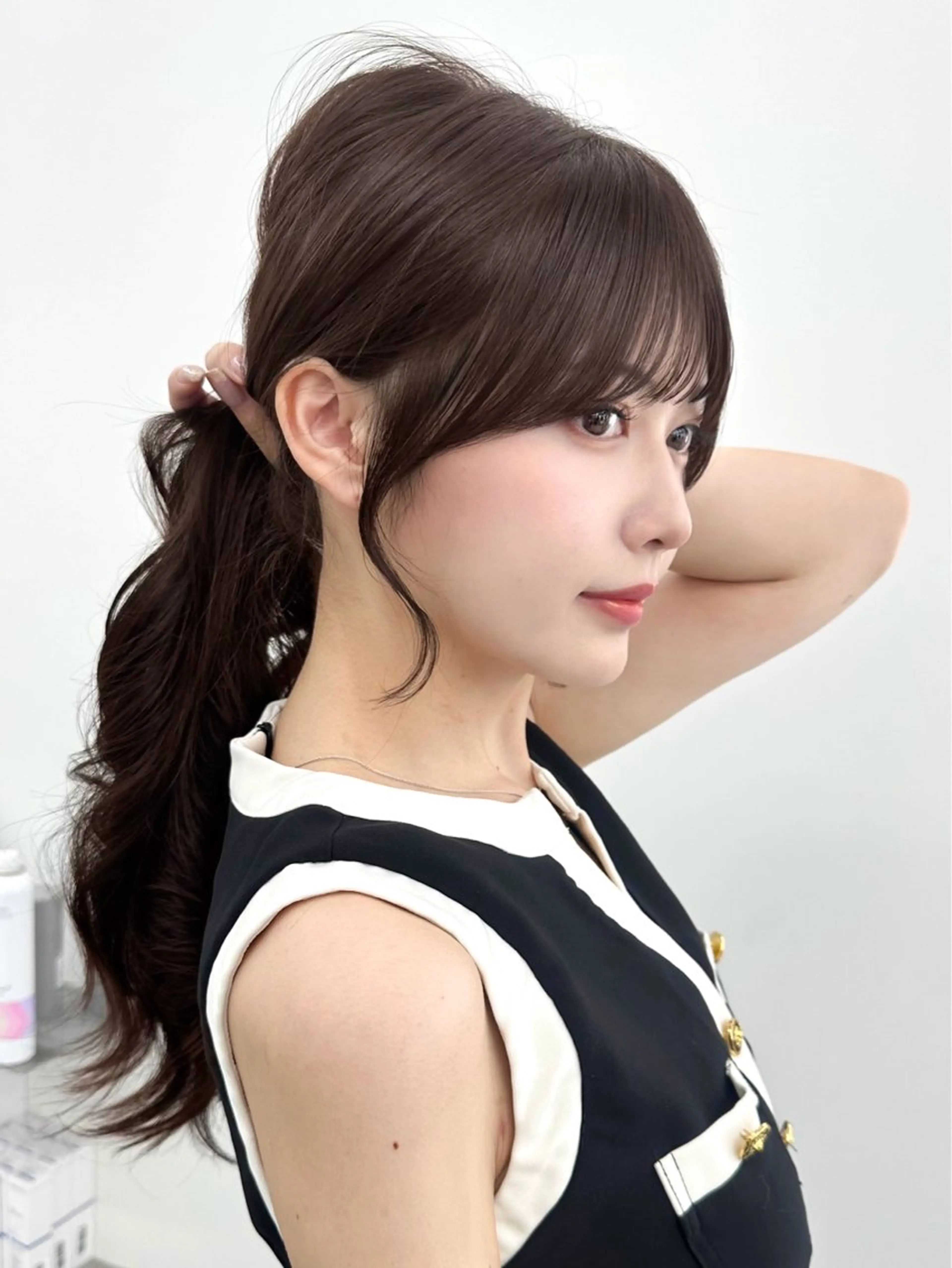 セミロング カラー 透明感カラー 顔まわりレイヤー 顔周りカット ハッシュカット 髪質改善 カット ヘアカラー トリートメント 🇰🇷韓国風くびれ ヘア🇰🇷中村優大のヘアスタイル