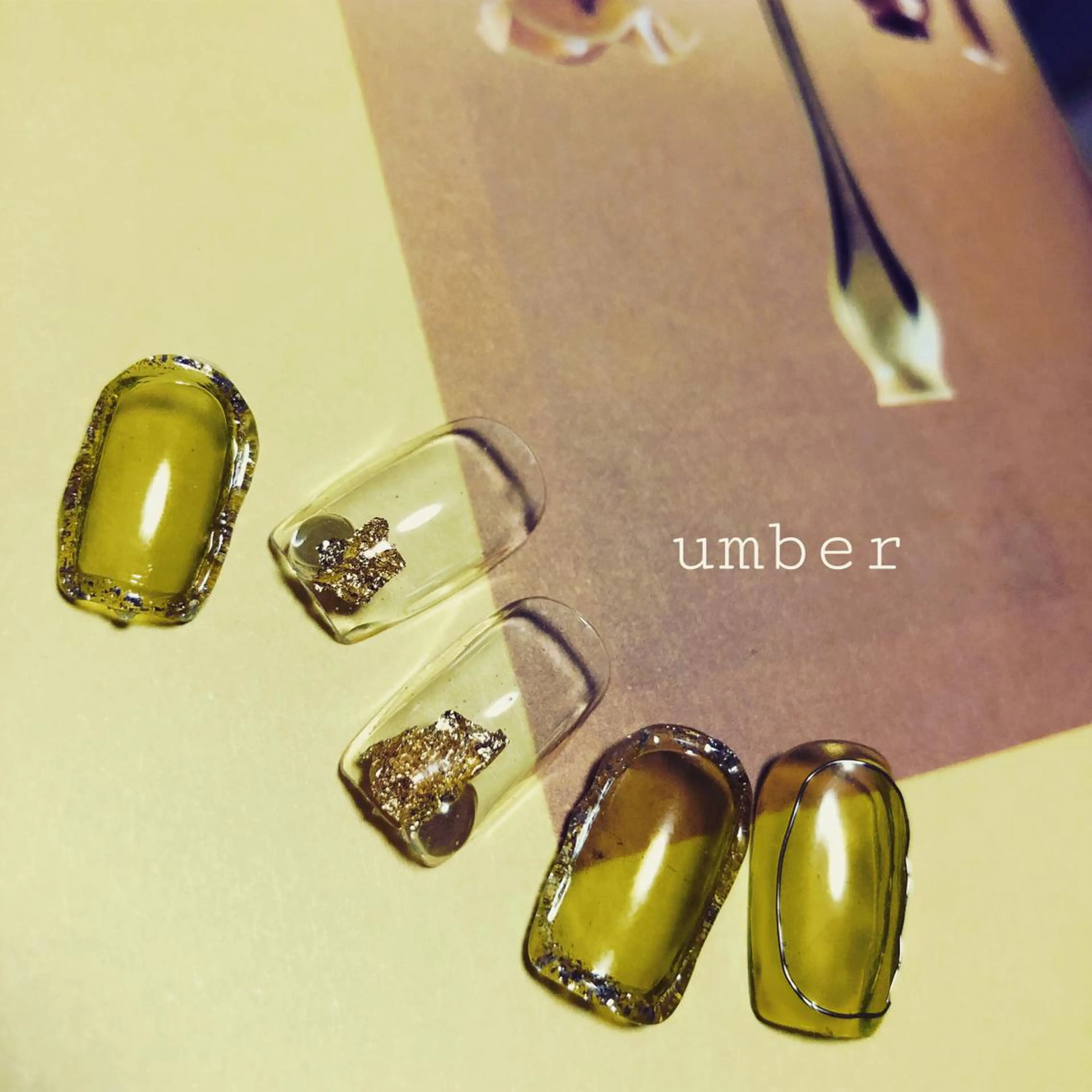 ネイル ハンドネイル umber 三茶1分のネイルデザイン