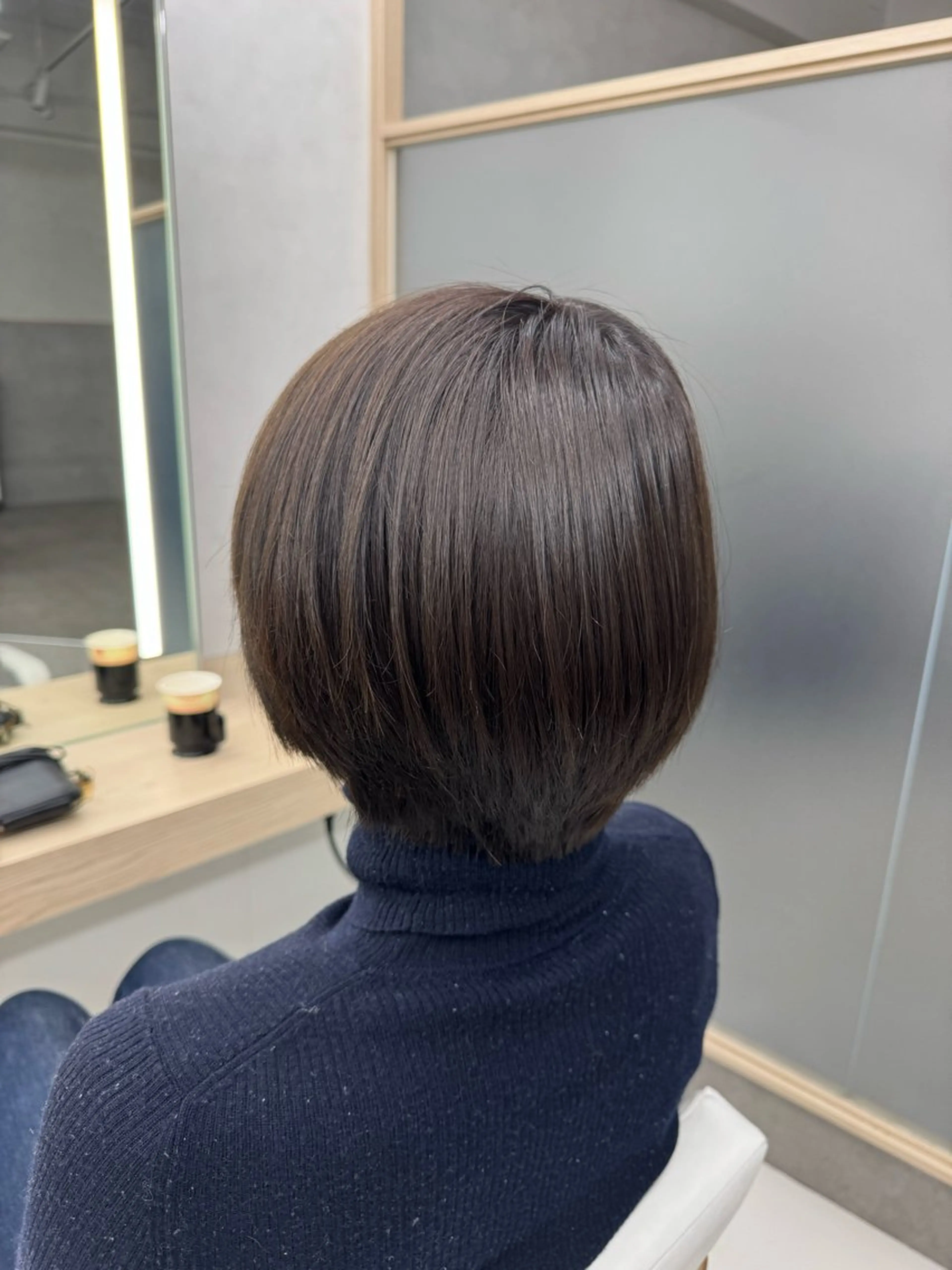 ミディアム カラー 顔まわりカット/ カラー/西野和裕のヘアスタイル