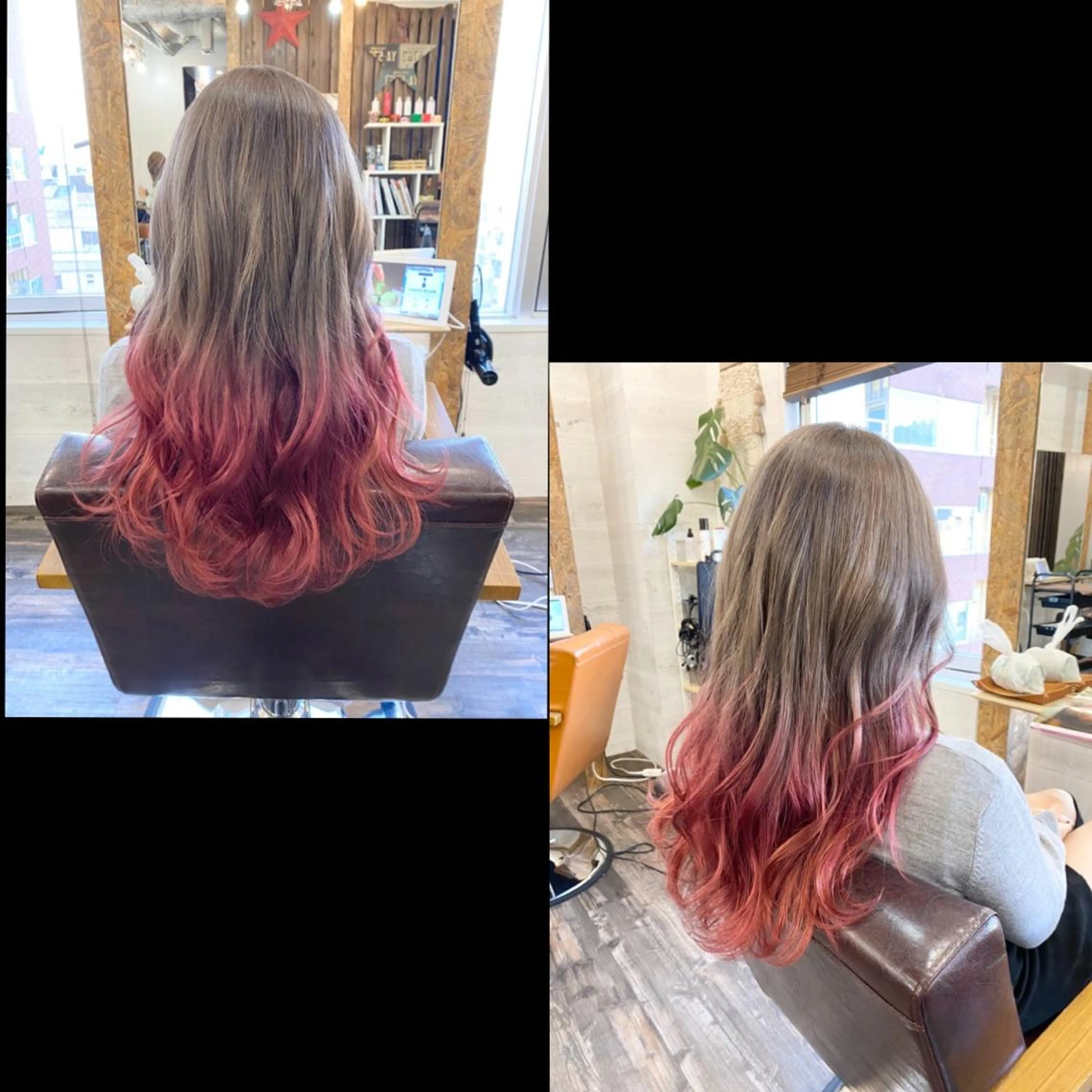 💖グラデーションorインナーブリーチ+艶カラー+コテ巻き仕上げ💖の写真