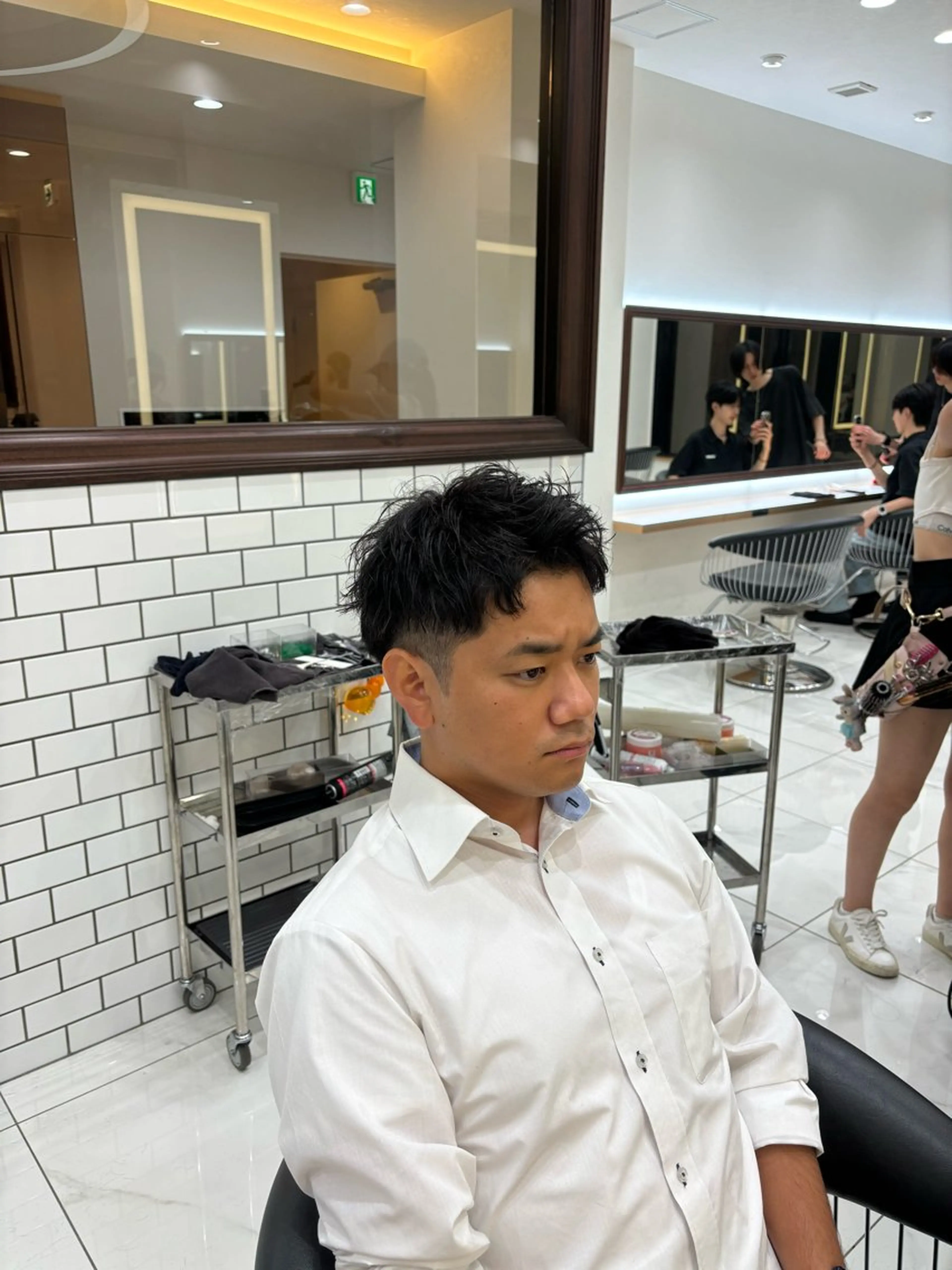 ショート メンズ カット メンズパーマ/ メンズカット/仙田旭のヘアスタイル