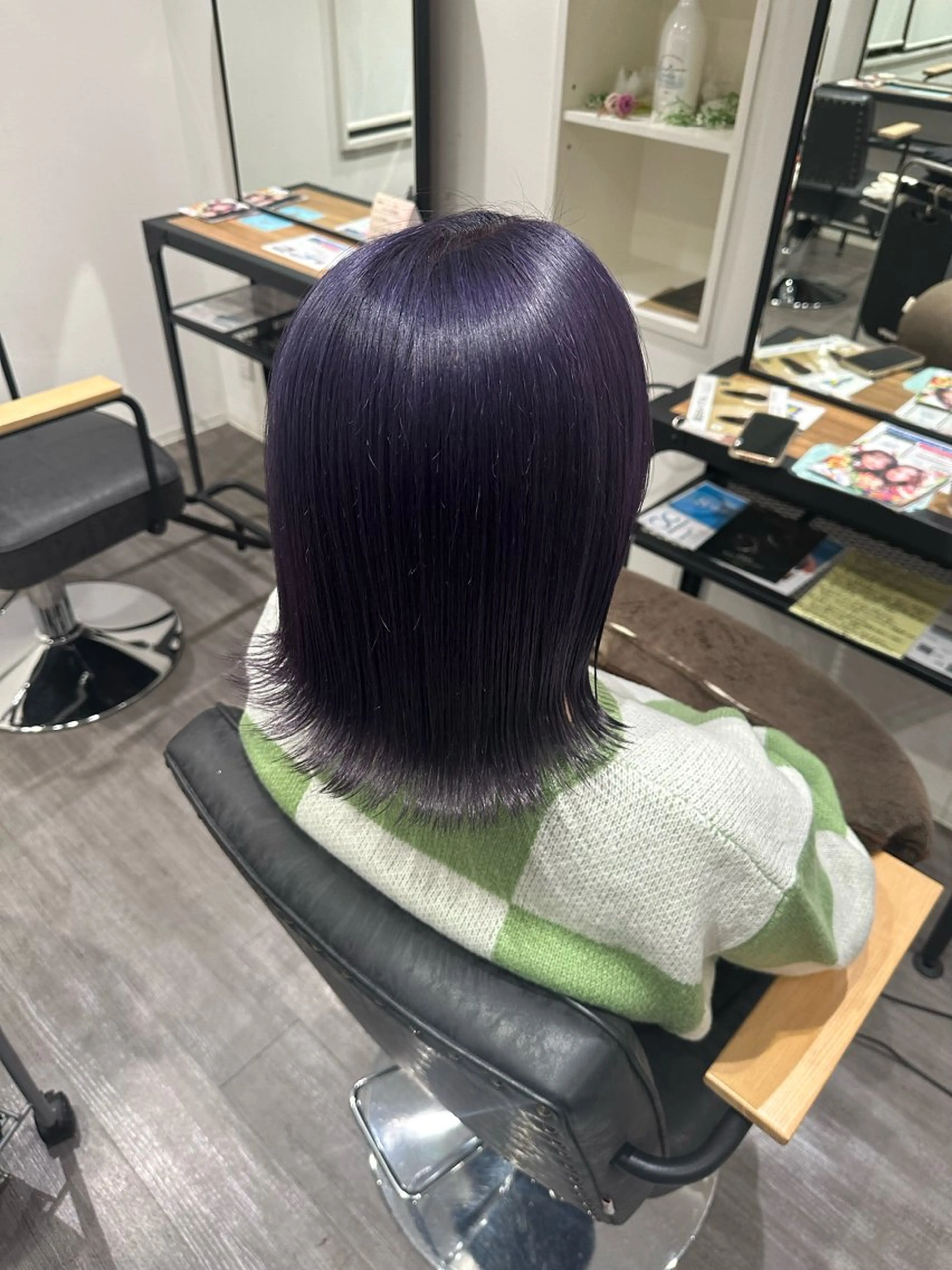 ミディアム カラー ラベンダーカラー 艶髪レイヤー上田 紗也🇰🇷💗のヘアスタイル