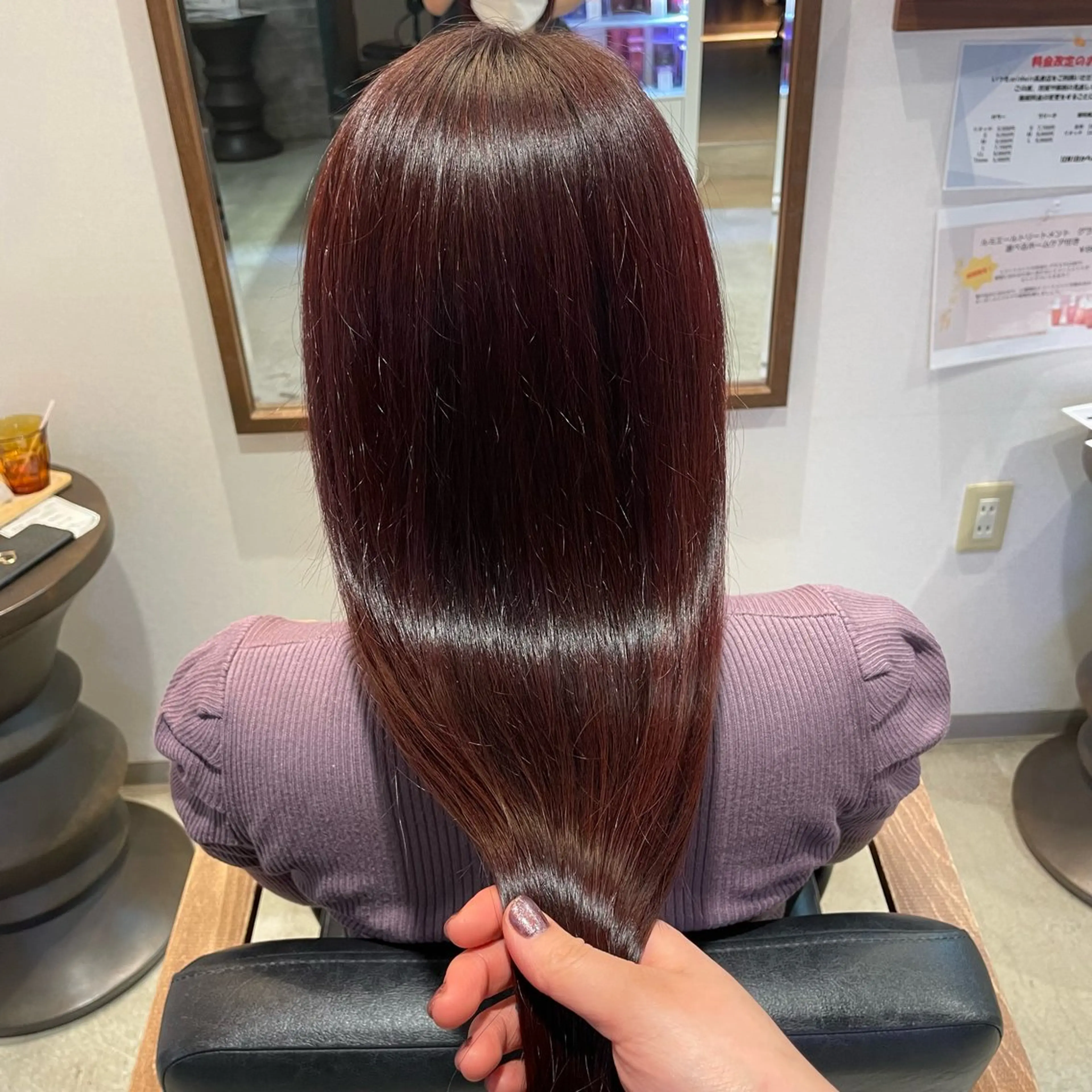 ロング カラー ブリーチ ブリーチなしカラー Spin hair 檜垣菜愛のヘアスタイル