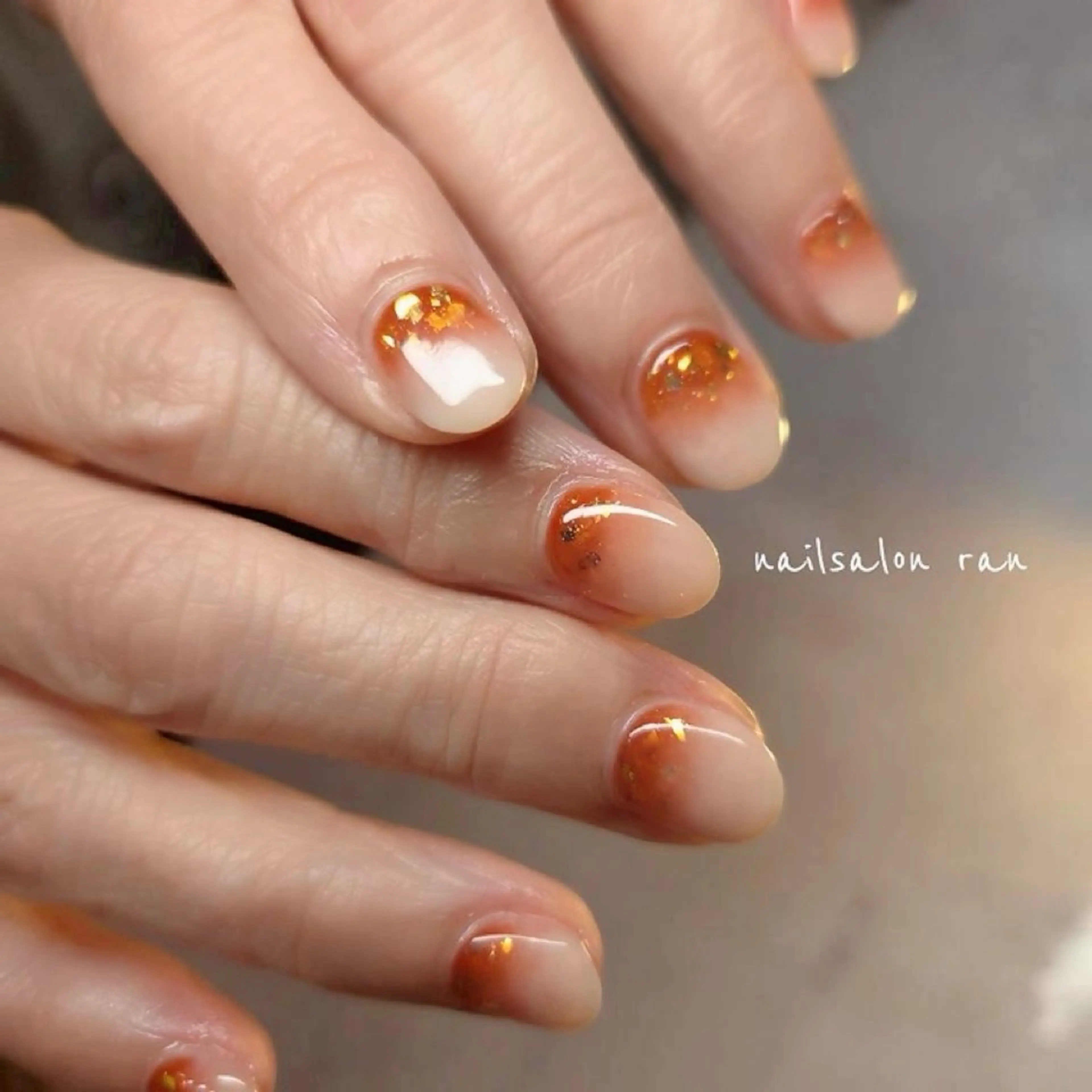 ネイル グラデーション ハンドネイル ハンドケア nailsalon ranのネイルデザイン