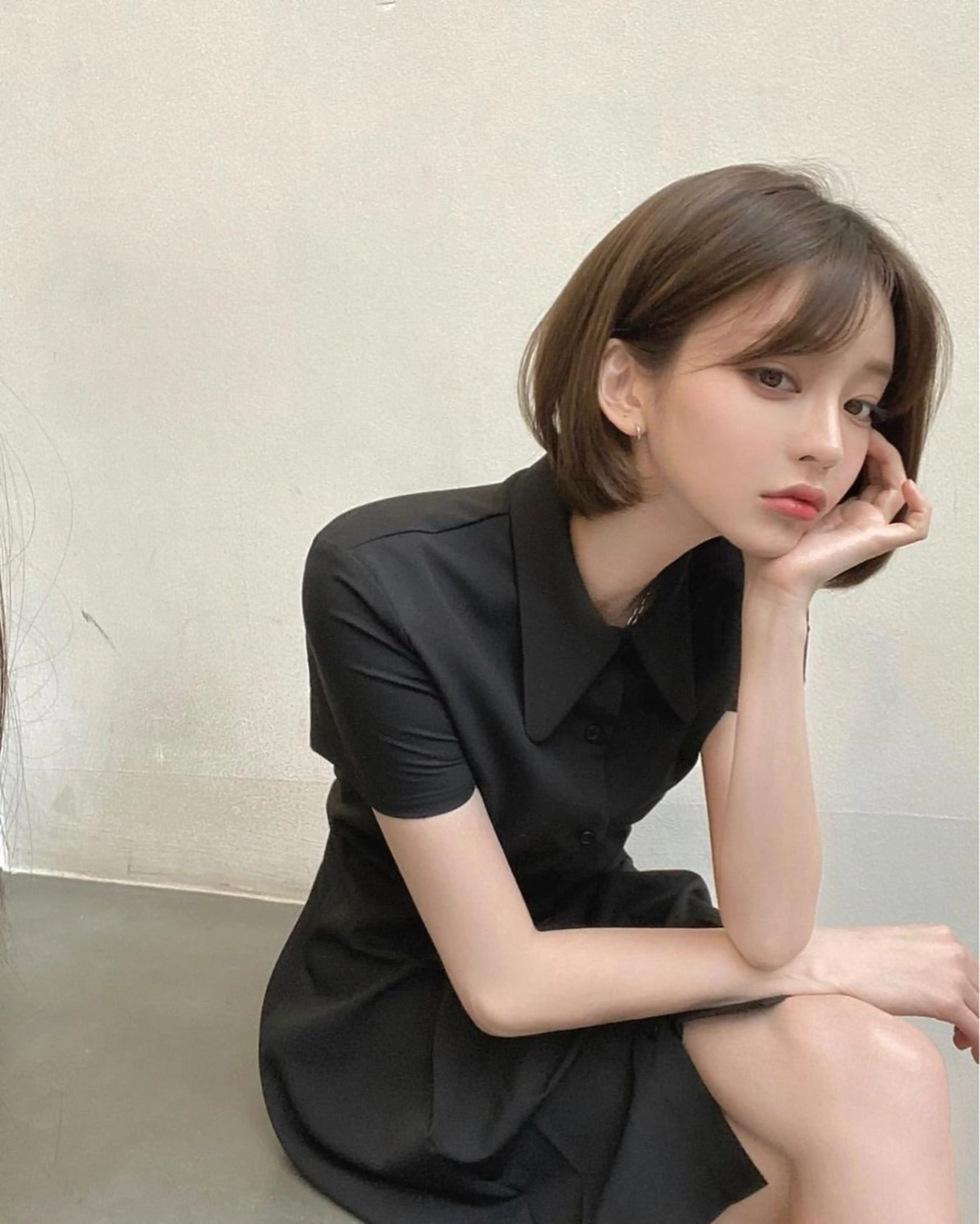 ショート カラー カット ヘアカラー トリートメント 莉乃/縮毛矯正/髪質 改善/艶カラーのヘアスタイル