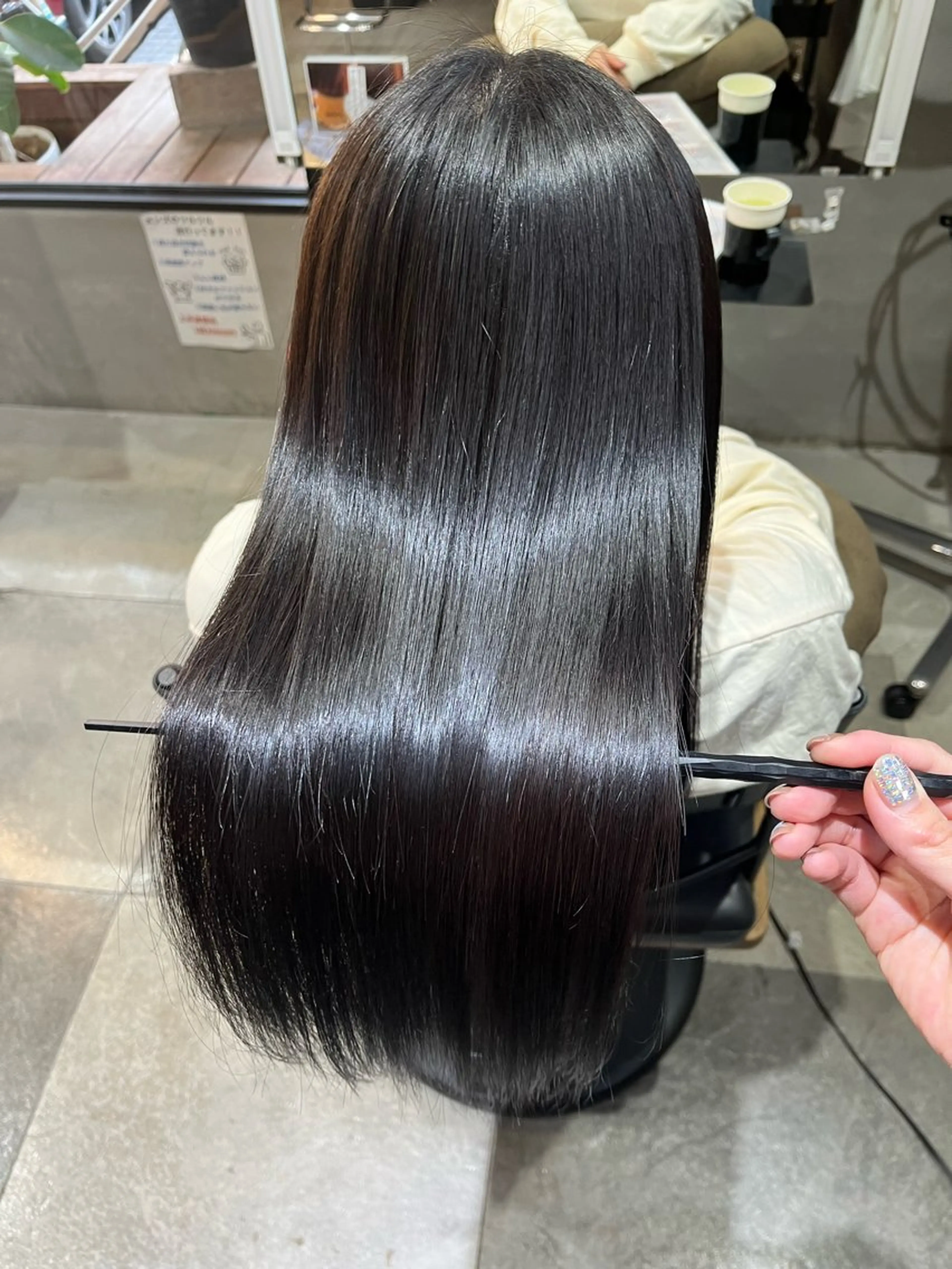 ロング パーマ 髪質改善 縮毛矯正 カット 縮毛矯正 トリートメント 縮毛矯正/髪質改善/ ハイトーン/Makoのヘアスタイル