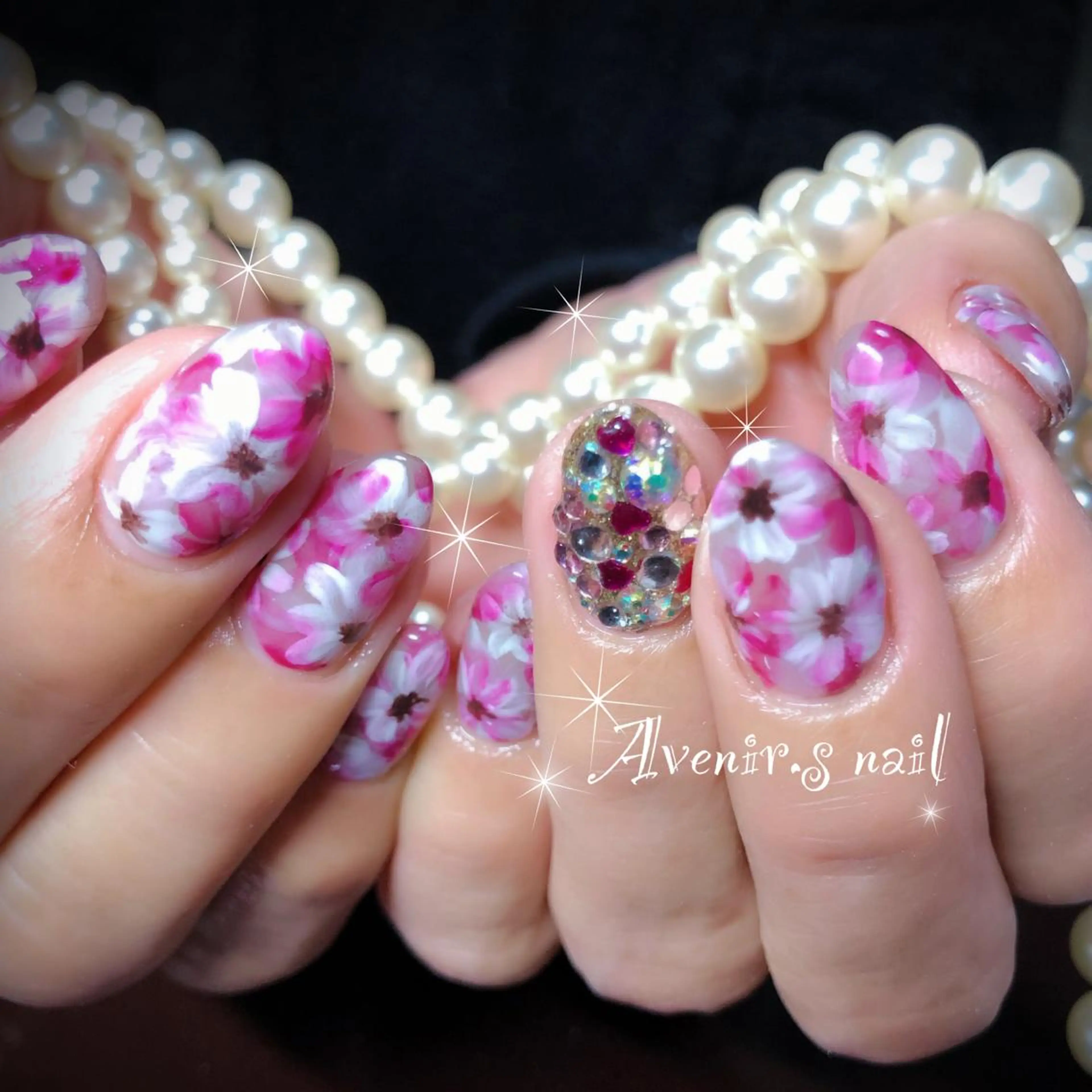 ネイル フラワーネイル Home Salon Avenir.のネイルデザイン