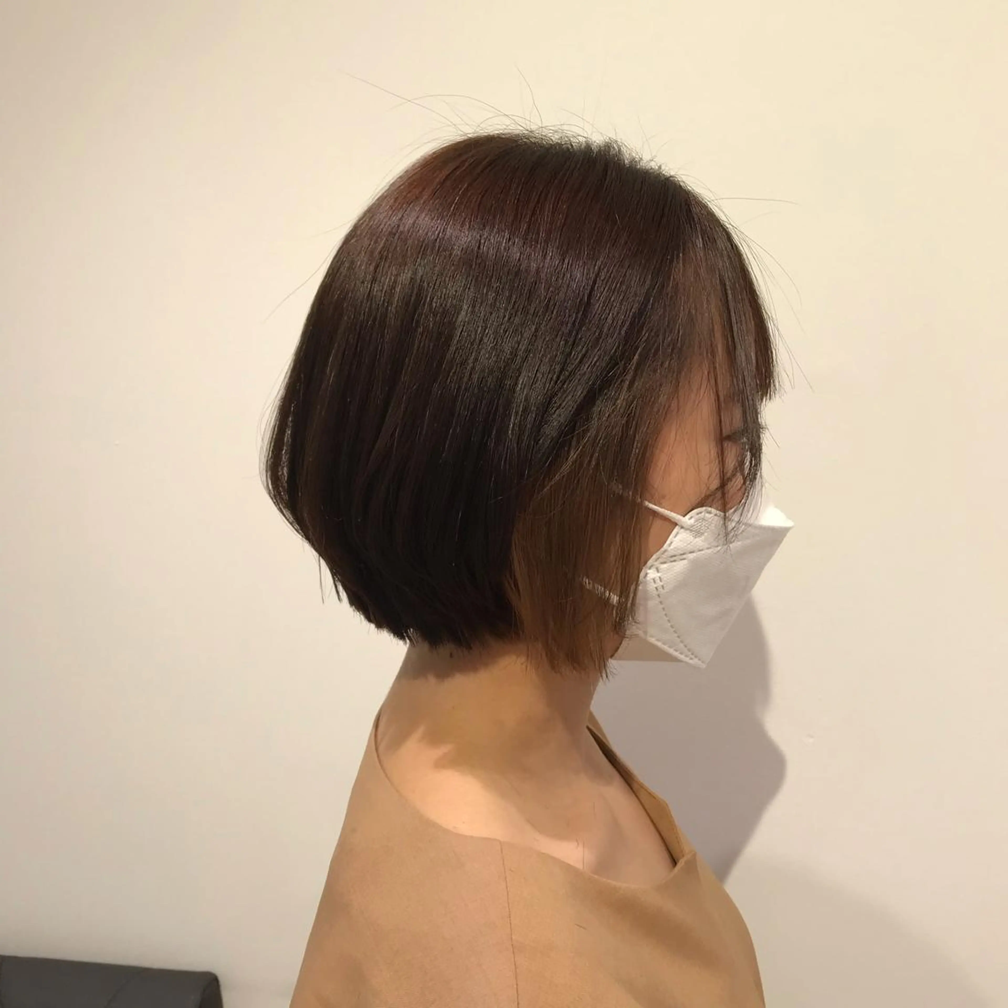 ショート パーマ ショートボブ ボブ ショートヘア 縮毛矯正 【暖色カラー特化】 中山由梨のヘアスタイル