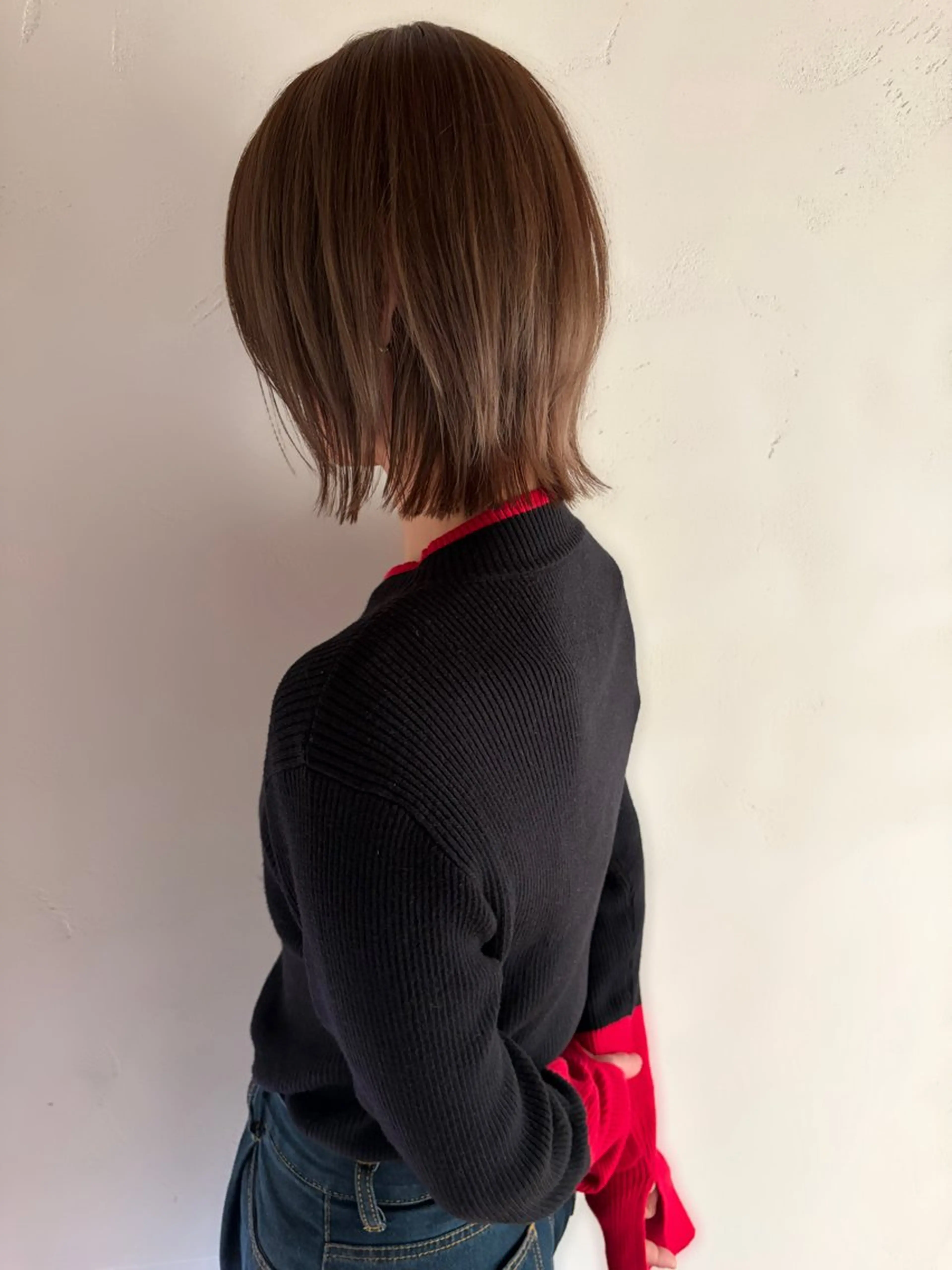 ミディアム ボブレイヤー ボブ レイヤーカット 中島 絢太のヘアスタイル