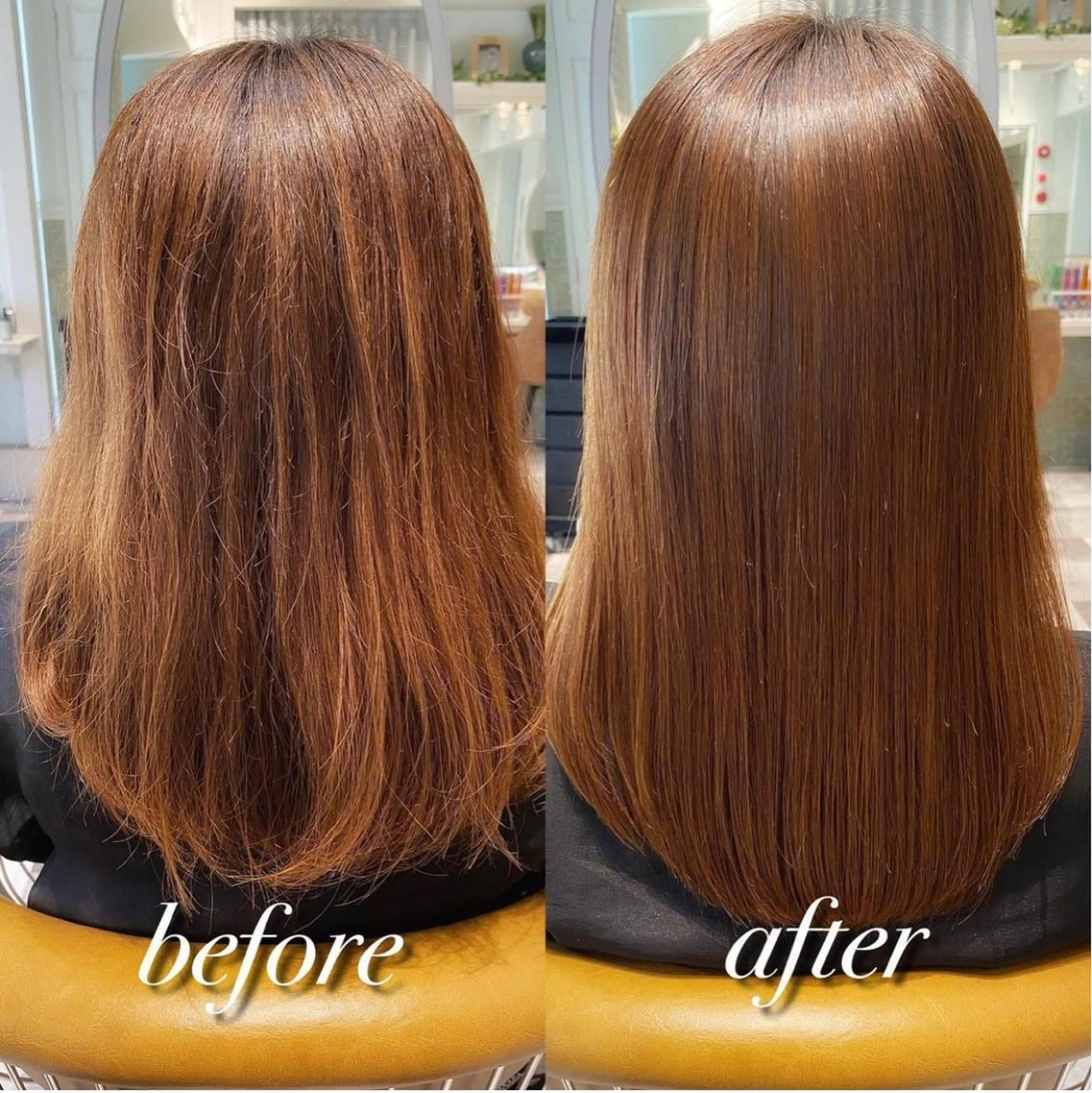 セミロング カラー カット 縮毛矯正 トリートメント レイヤーカット/ 顔周り 五島巨幹のヘアスタイル