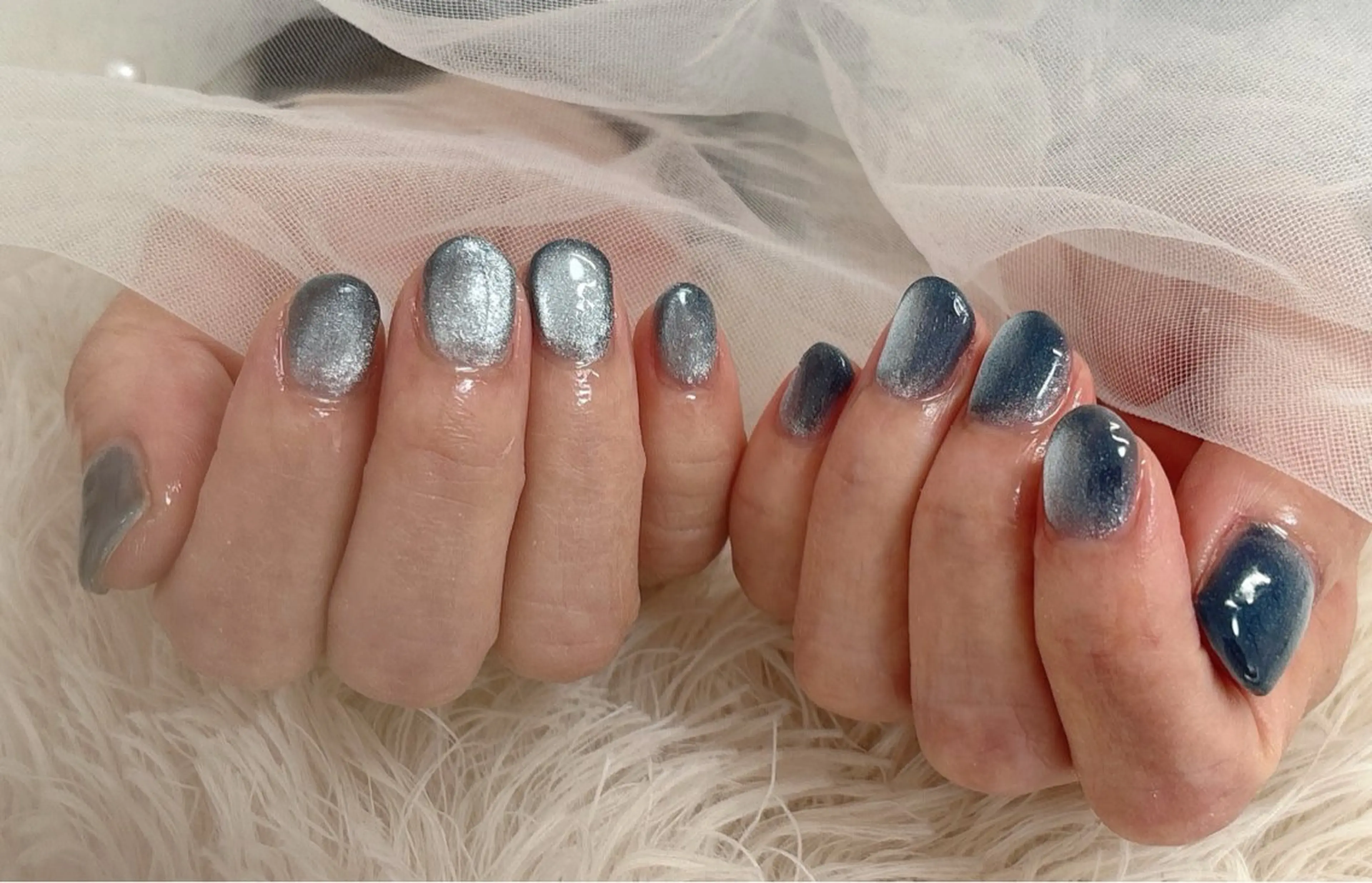 ネイル マグネットネイル ハンドネイル nail salon はるりのネイルデザイン