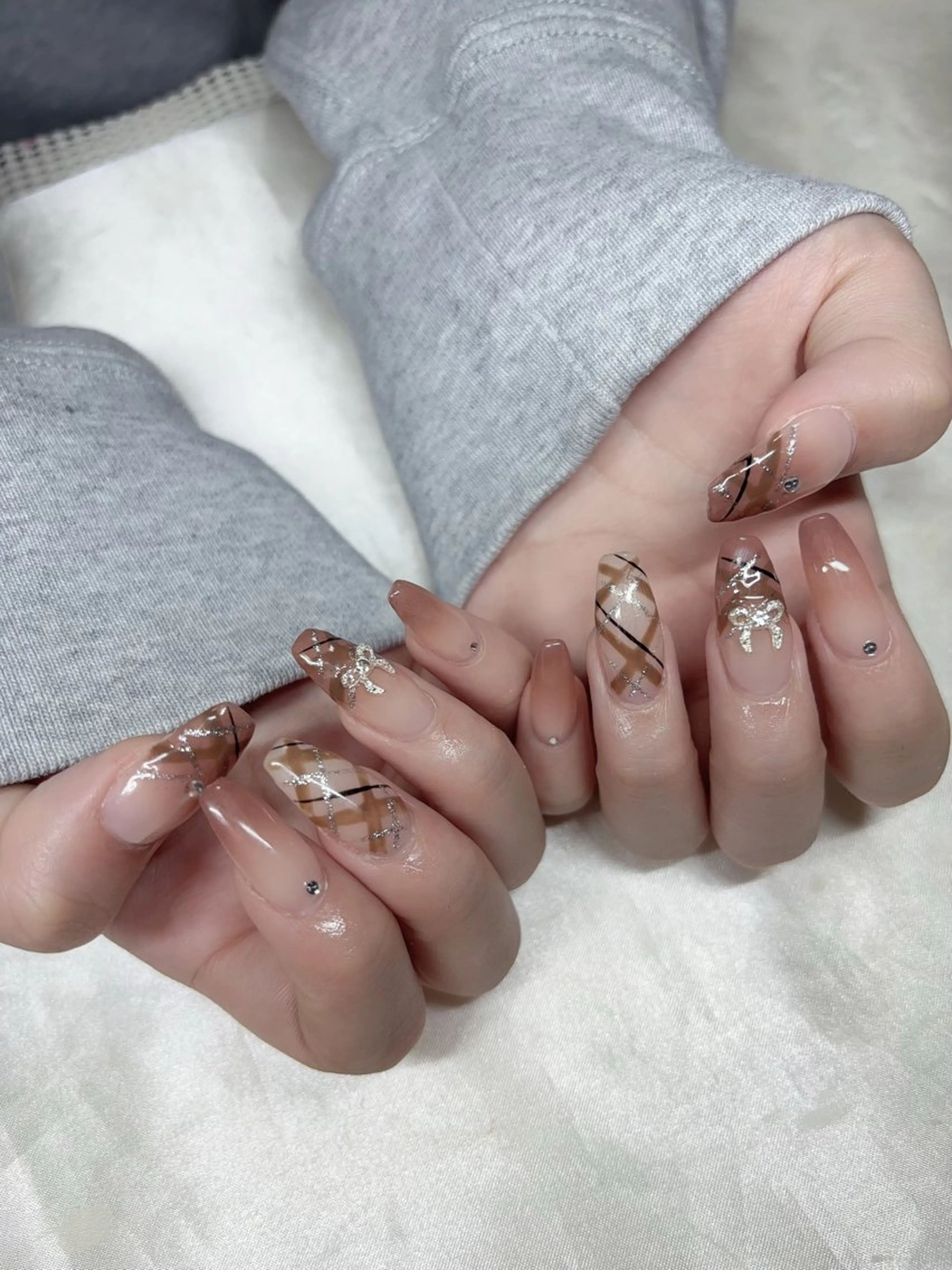 ネイル 韓国ネイル 持ち込み ニュアンスネイル ネイルチップ ハンドネイル TABI ANA.CHUOのネイルデザイン