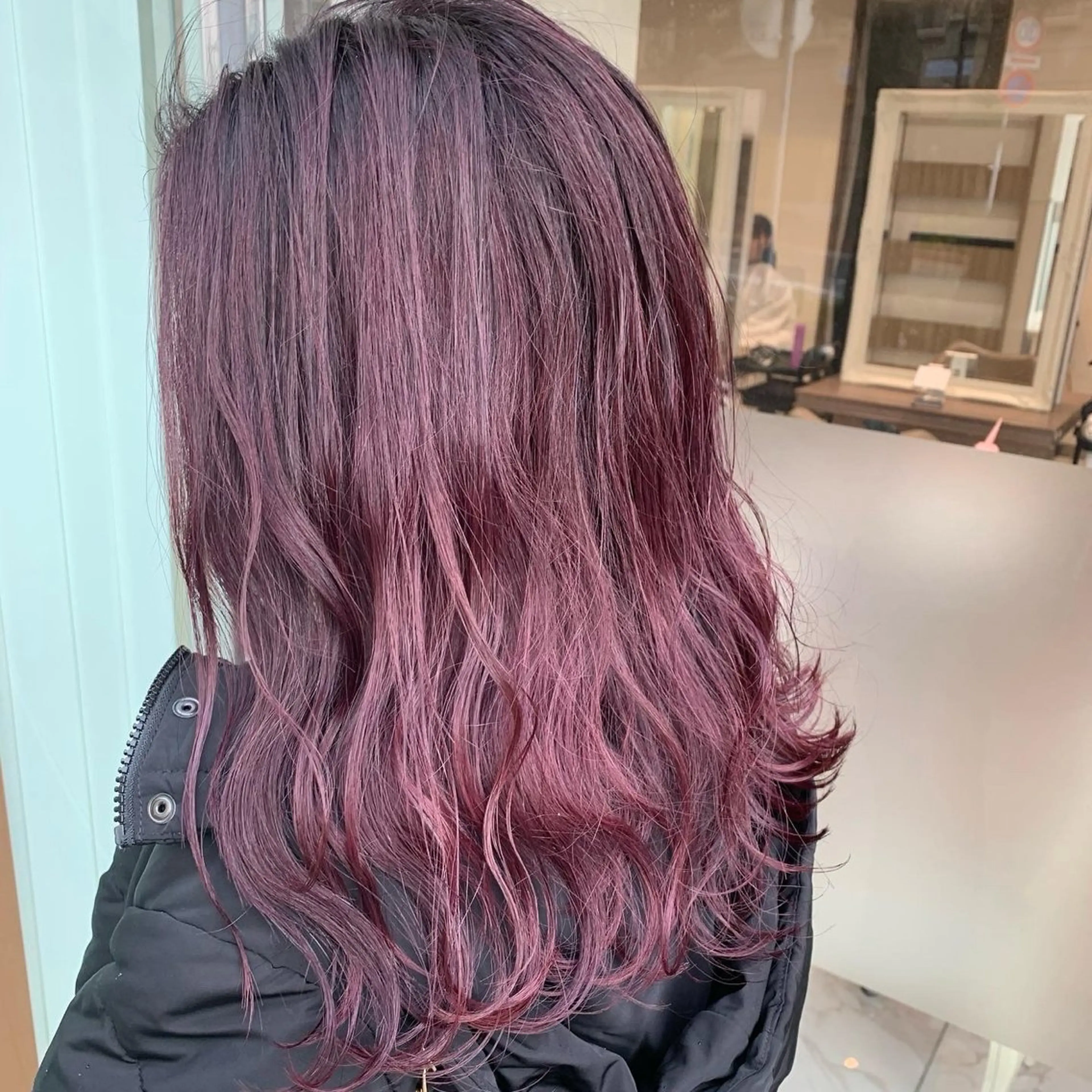 セミロング ピンクラベンダー ヘアカラー トリートメント 🦋透明感/艶髪/ レイヤー/Ryugaのヘアスタイル