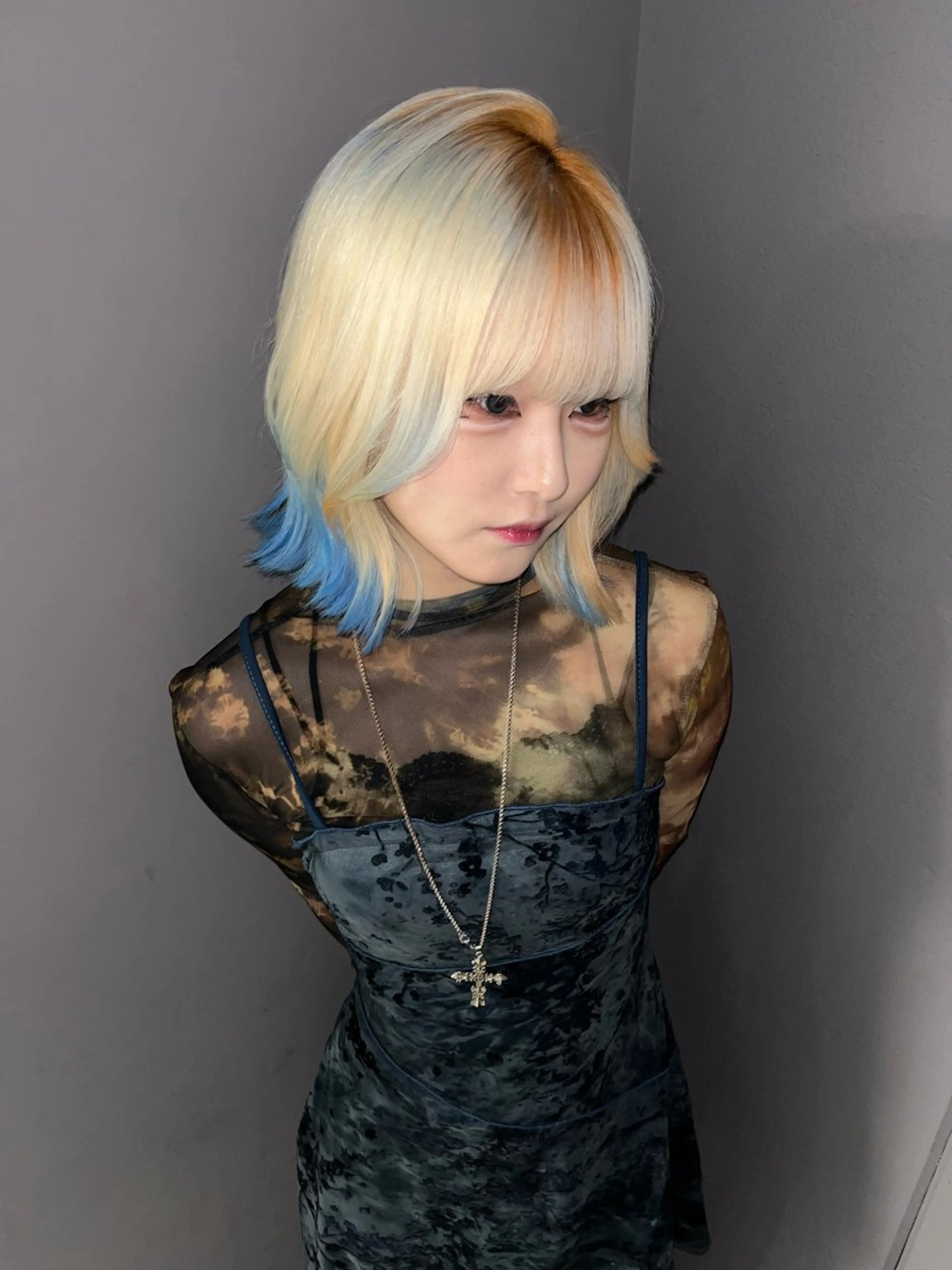 ショート カラー ブロンド ヘアカラー ハイトーン/名古屋 Hinakiのヘアスタイル