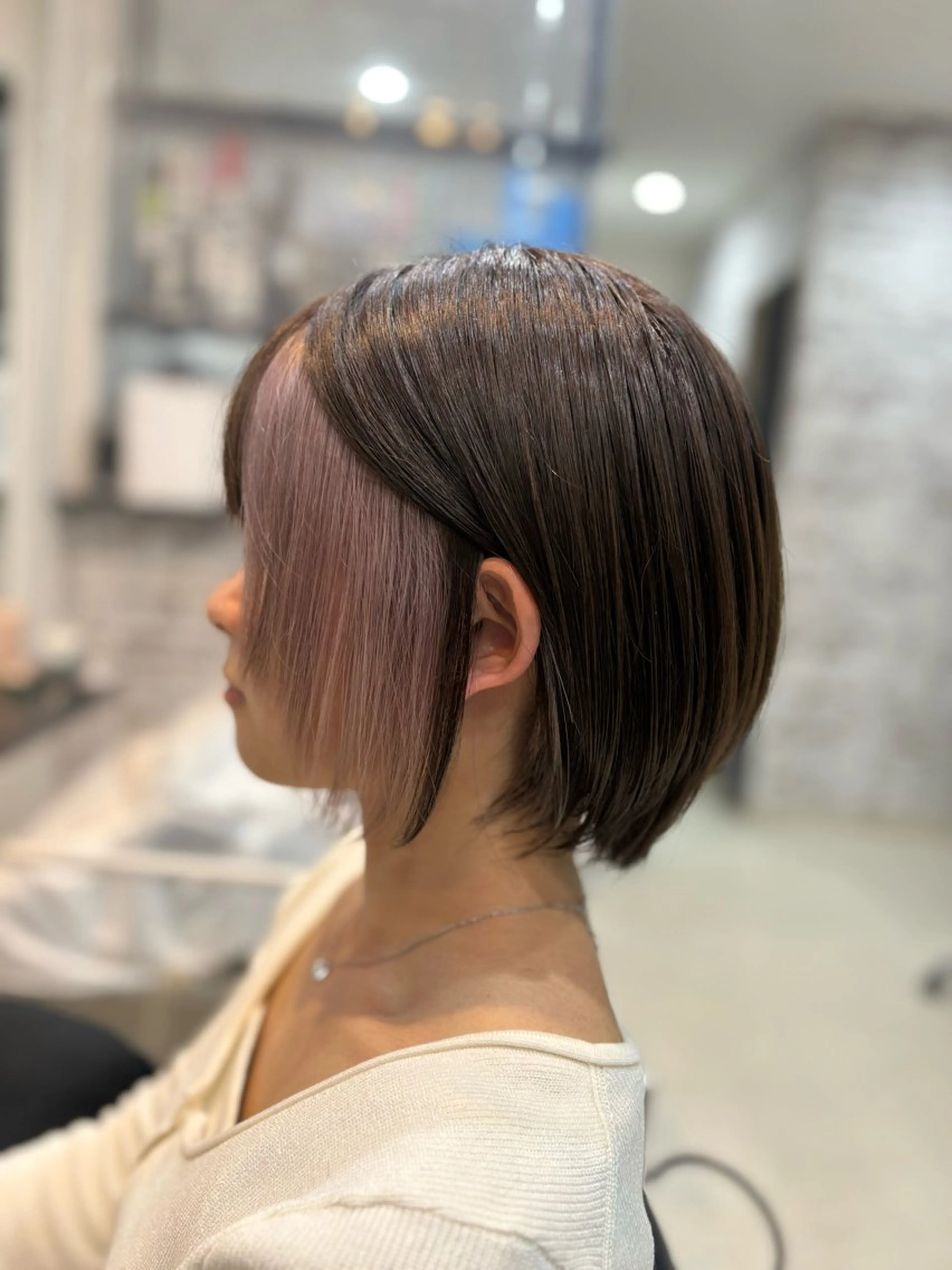 ショート カラー ミストバング  フェイスフレーミング 顔まわりレイヤー 顔周りカット レイヤーカット カット ヘアカラー シャルム所属・美容室シャルム⭐️ 清水　勇希のヘアスタイル