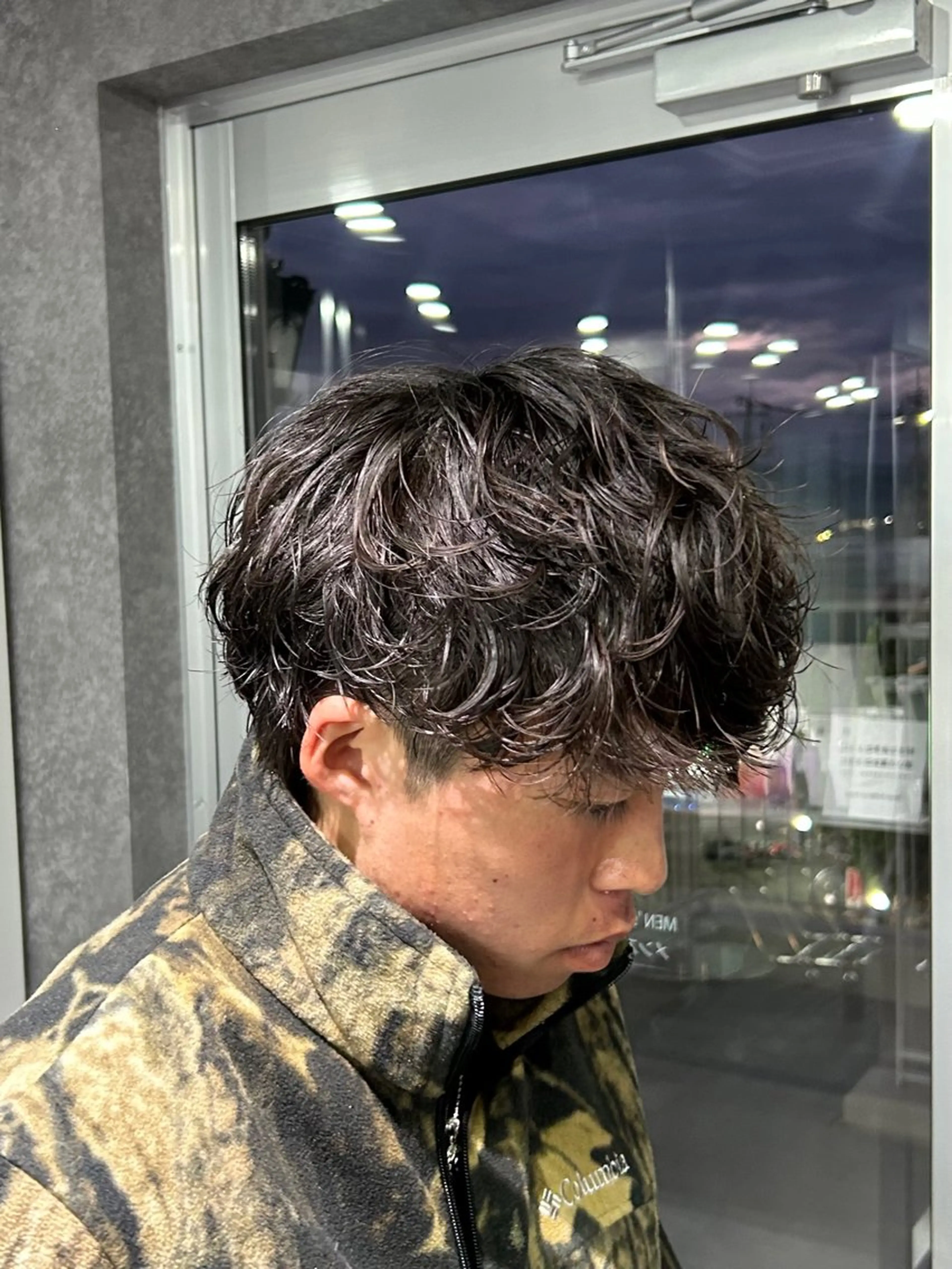 パーマ メンズ カット パーマ 深野 ちさとのヘアスタイル