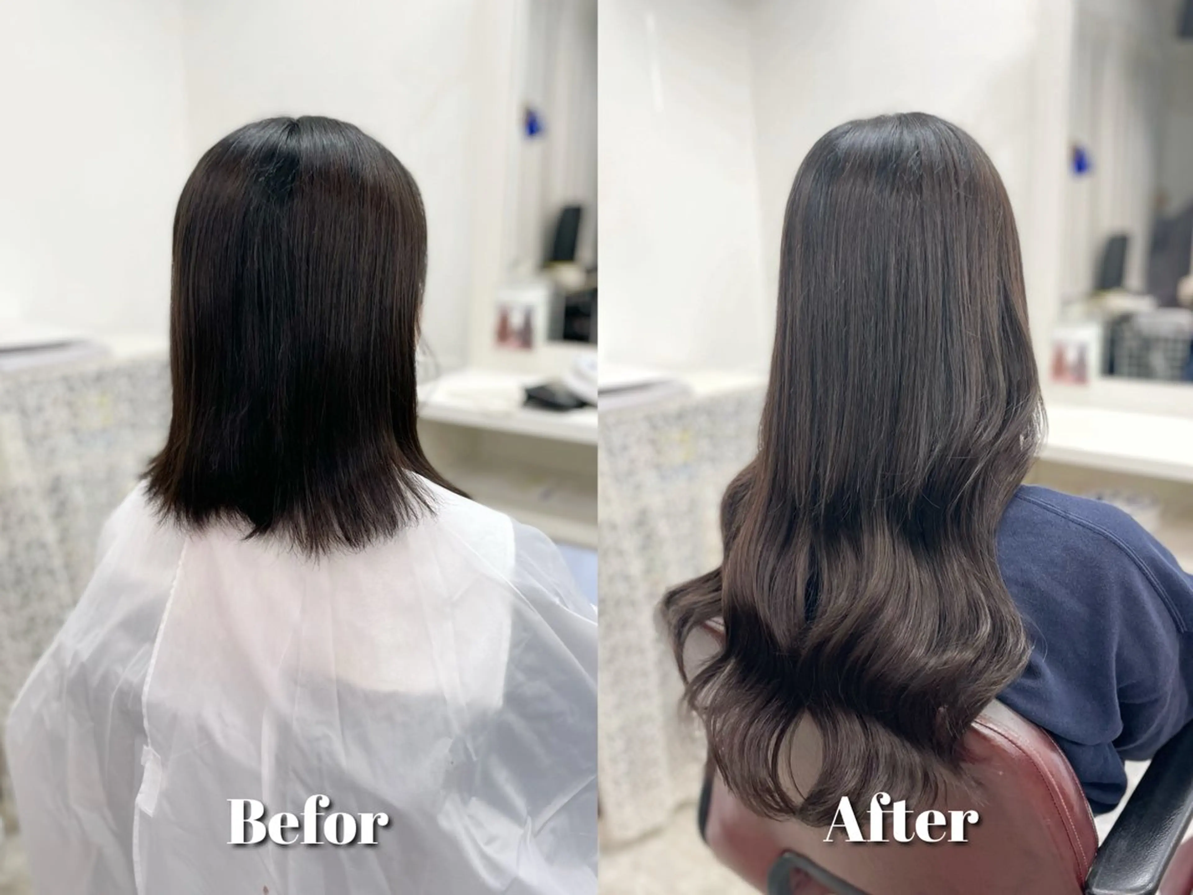 ロング カラー ヘアアレンジ カット ヘアカラー エクステ 韓国ヘア🤍髪質改善 🇰🇷AKANEのヘアスタイル