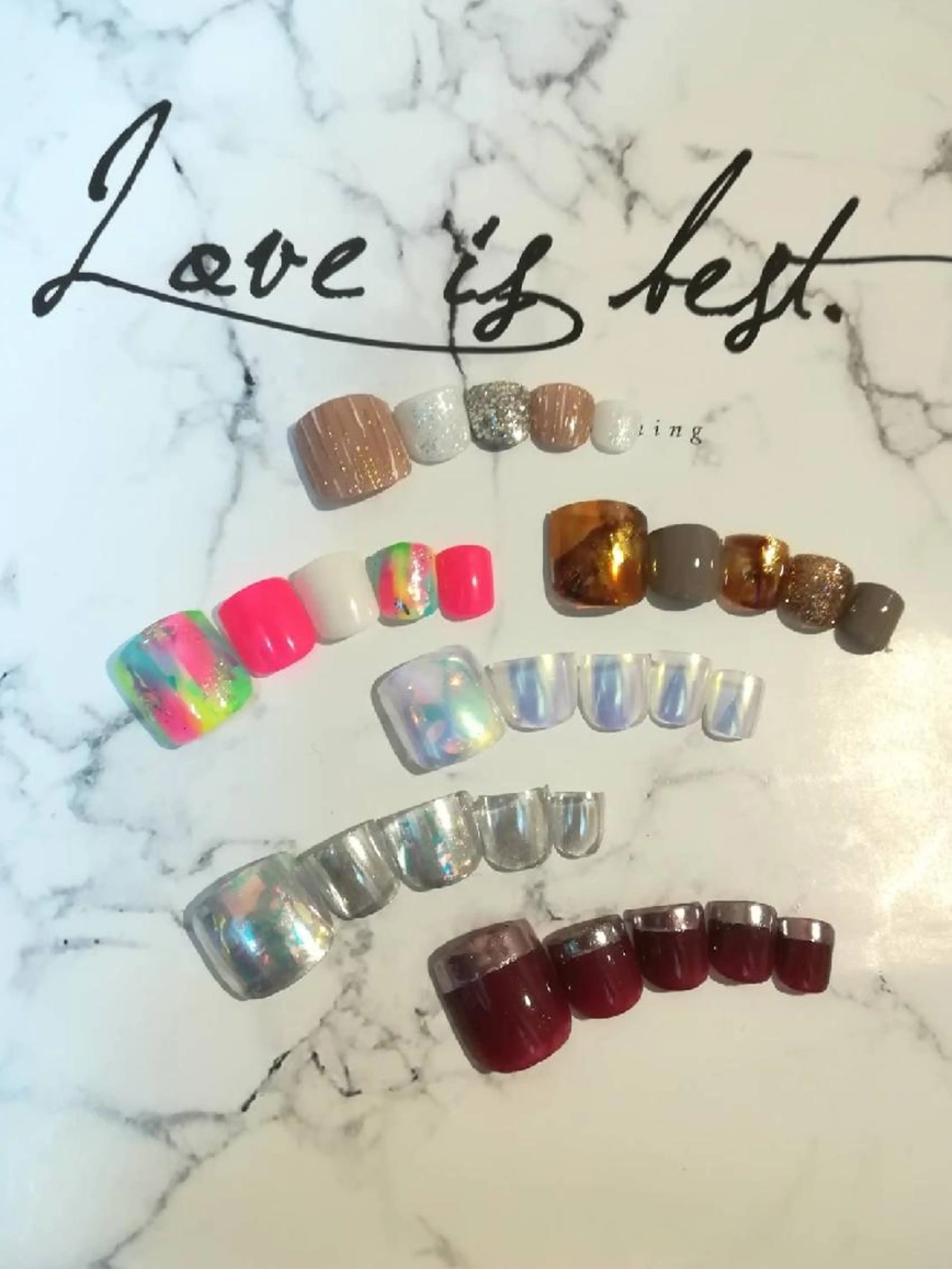 デザインフットネイル【新規限定】付け替えオフ込み♡バブルフットバス＆甘皮処理込み♡¥7900の写真