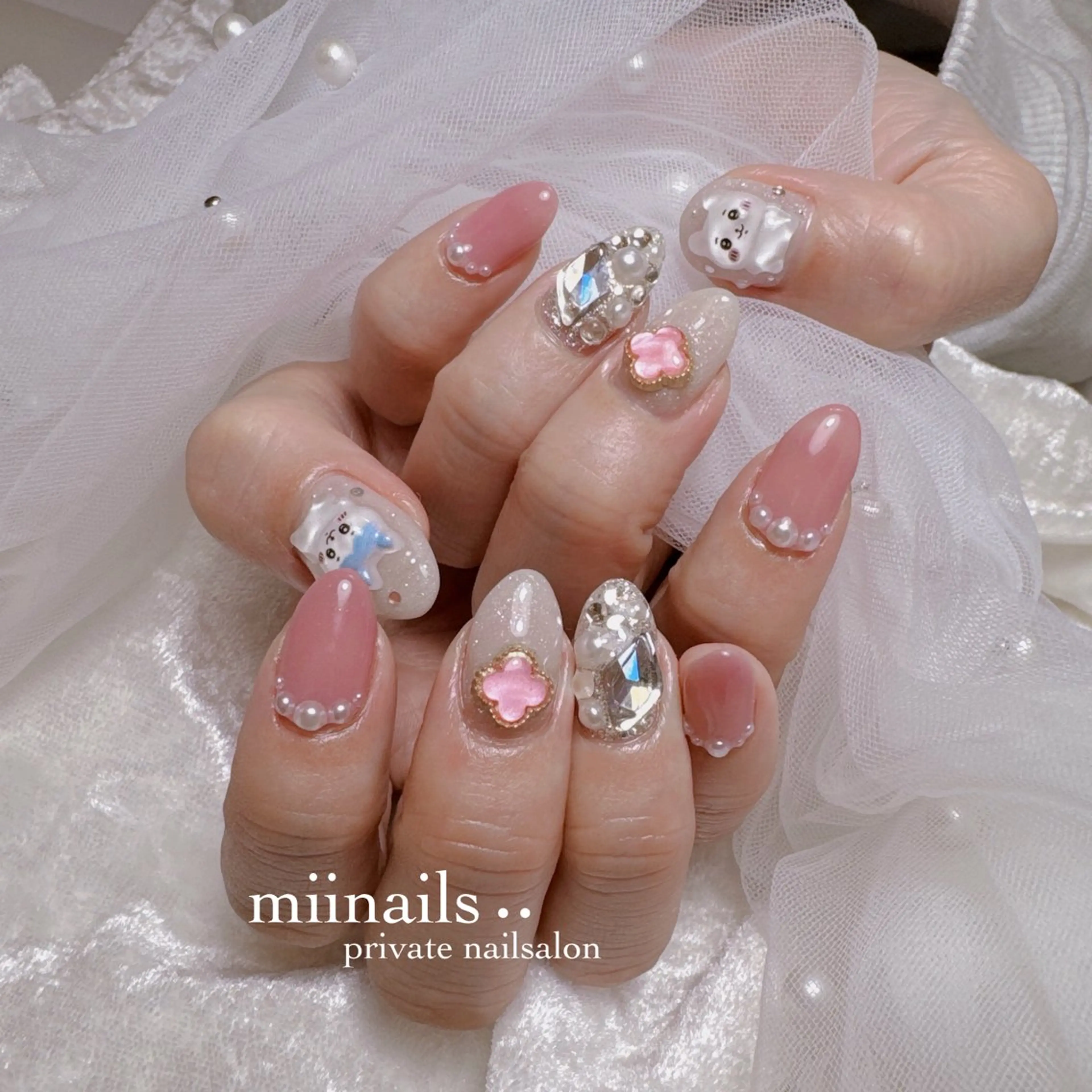 ネイル 韓国ネイル ワンホンネイル ハンドネイル nailsalon miinailsのネイルデザイン