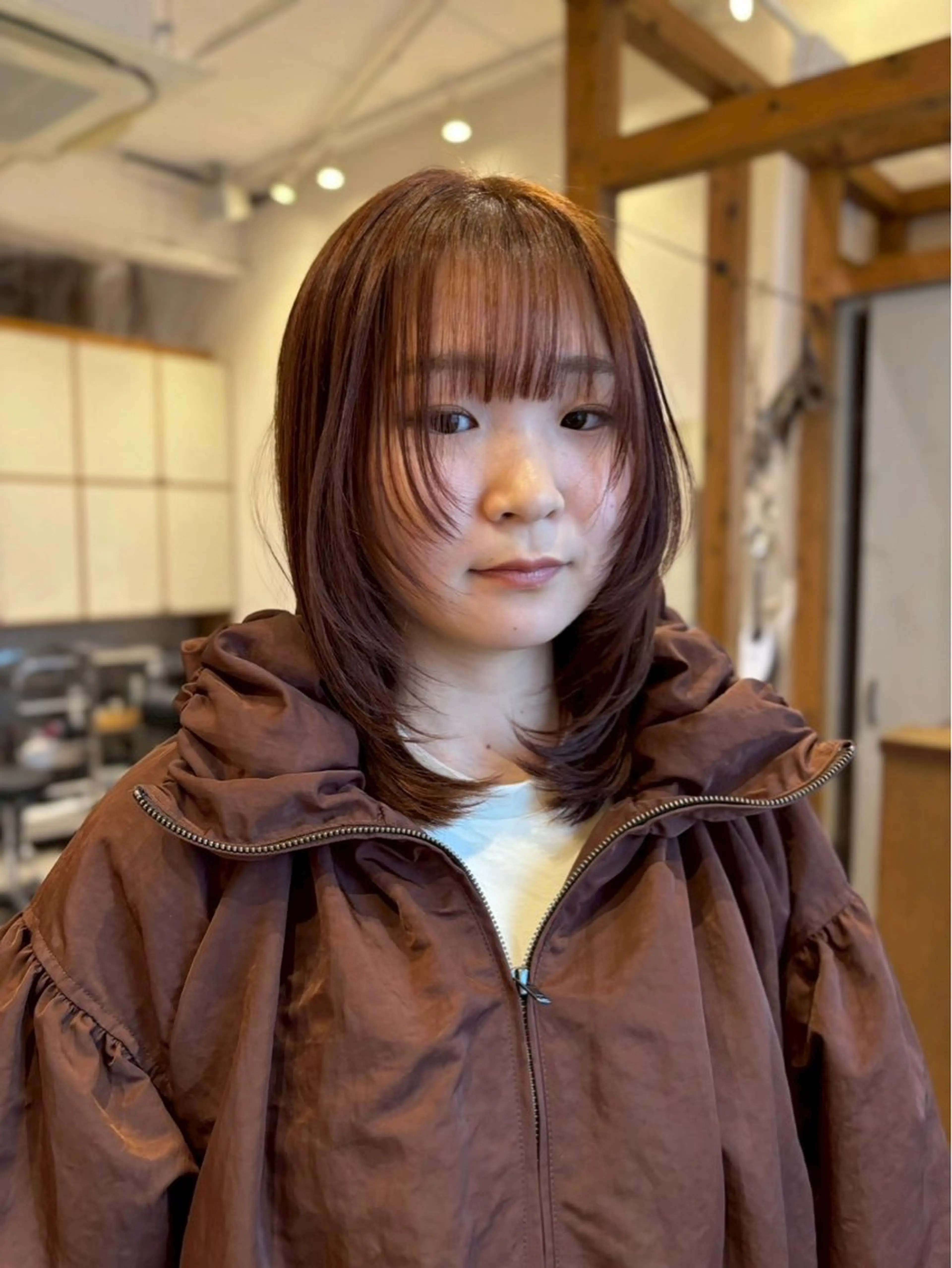 ミディアム カラー カット ヘアカラー トリートメント ENIF ヤマグチアツコのヘアスタイル