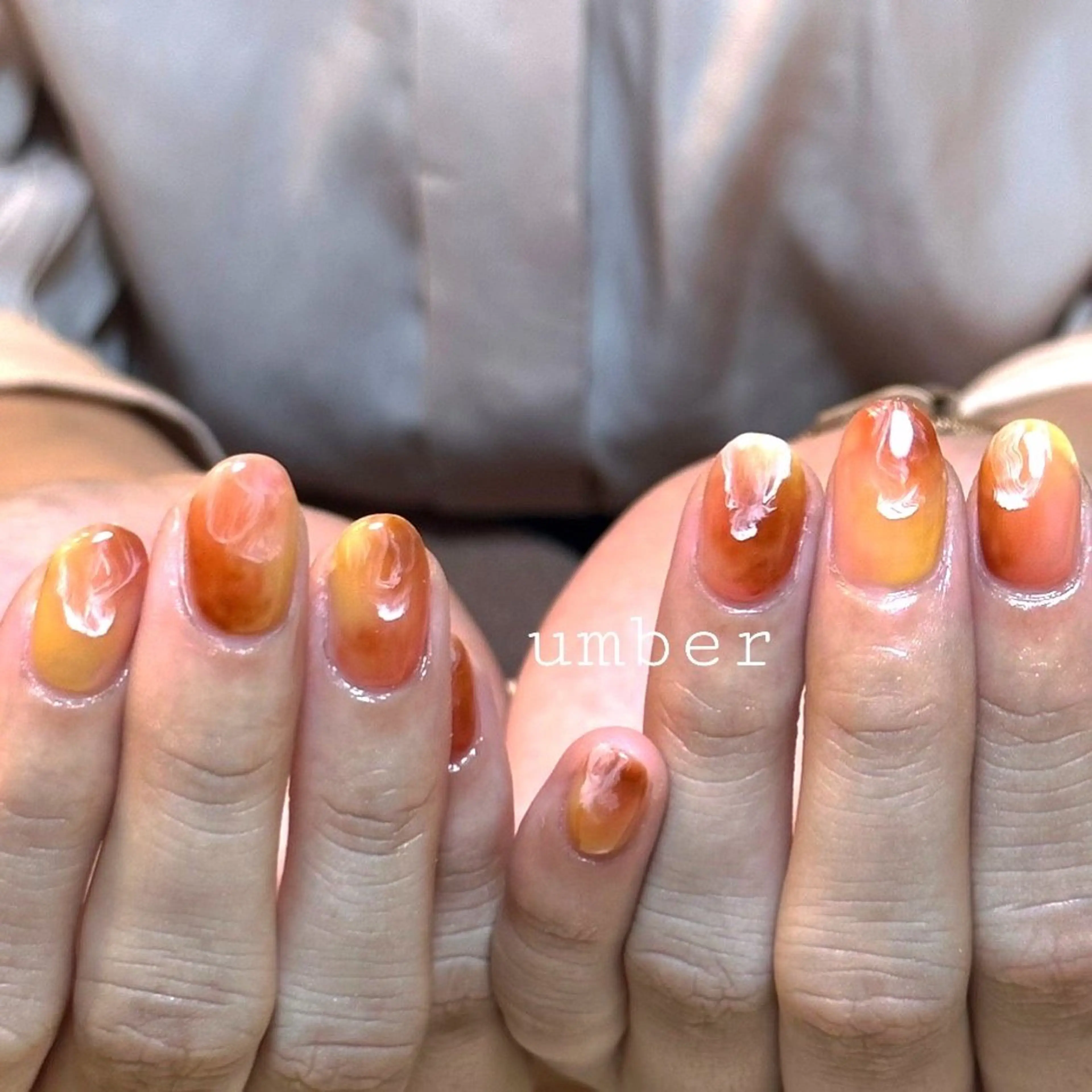 ネイル ハンドネイル umber 三茶1分のネイルデザイン