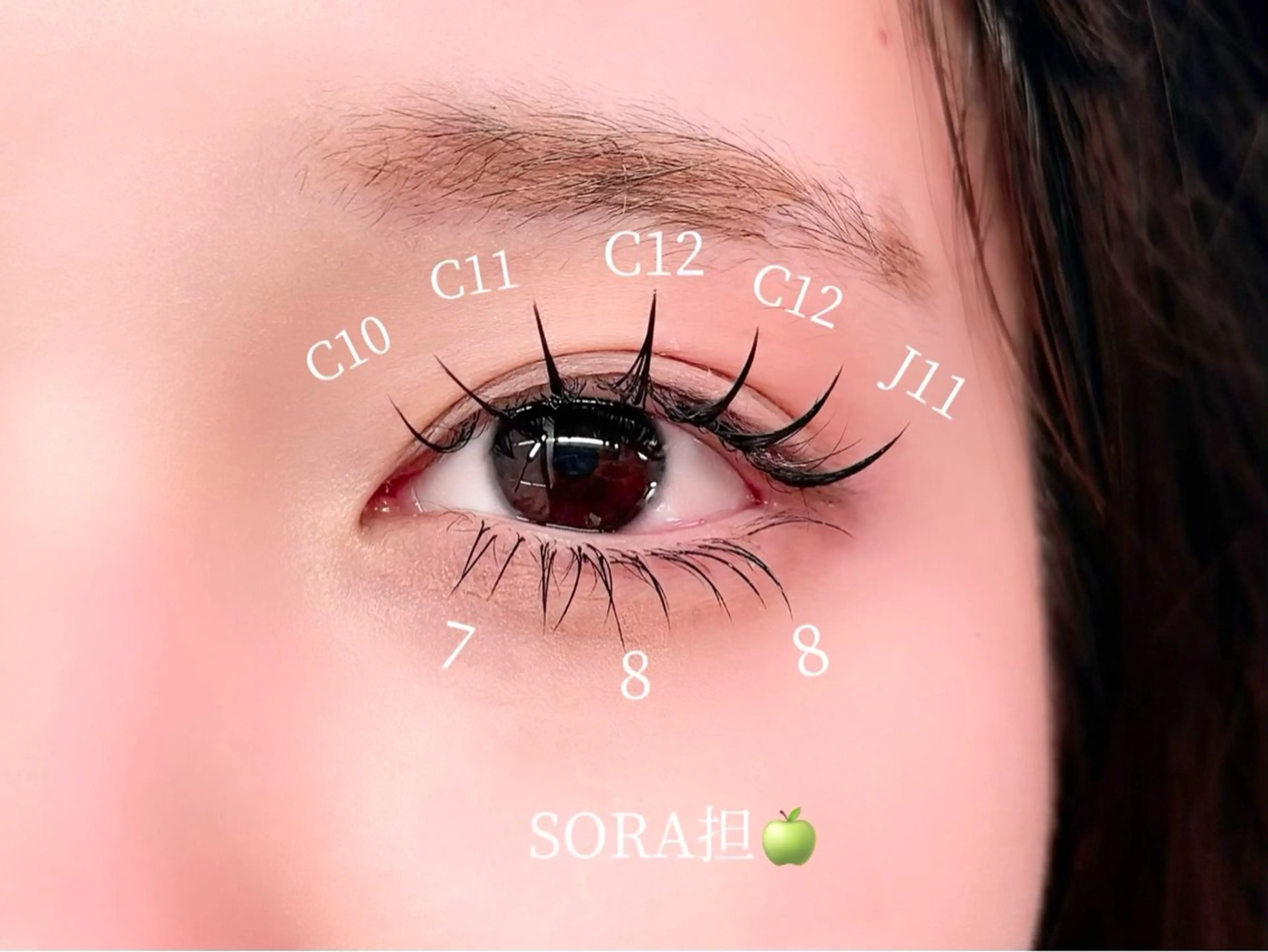 マツエク・マツパ 束感まつ毛 フラットラッシュ マツエク 🍀WOLTOKYO 🍀そらのマツエク・マツパデザイン