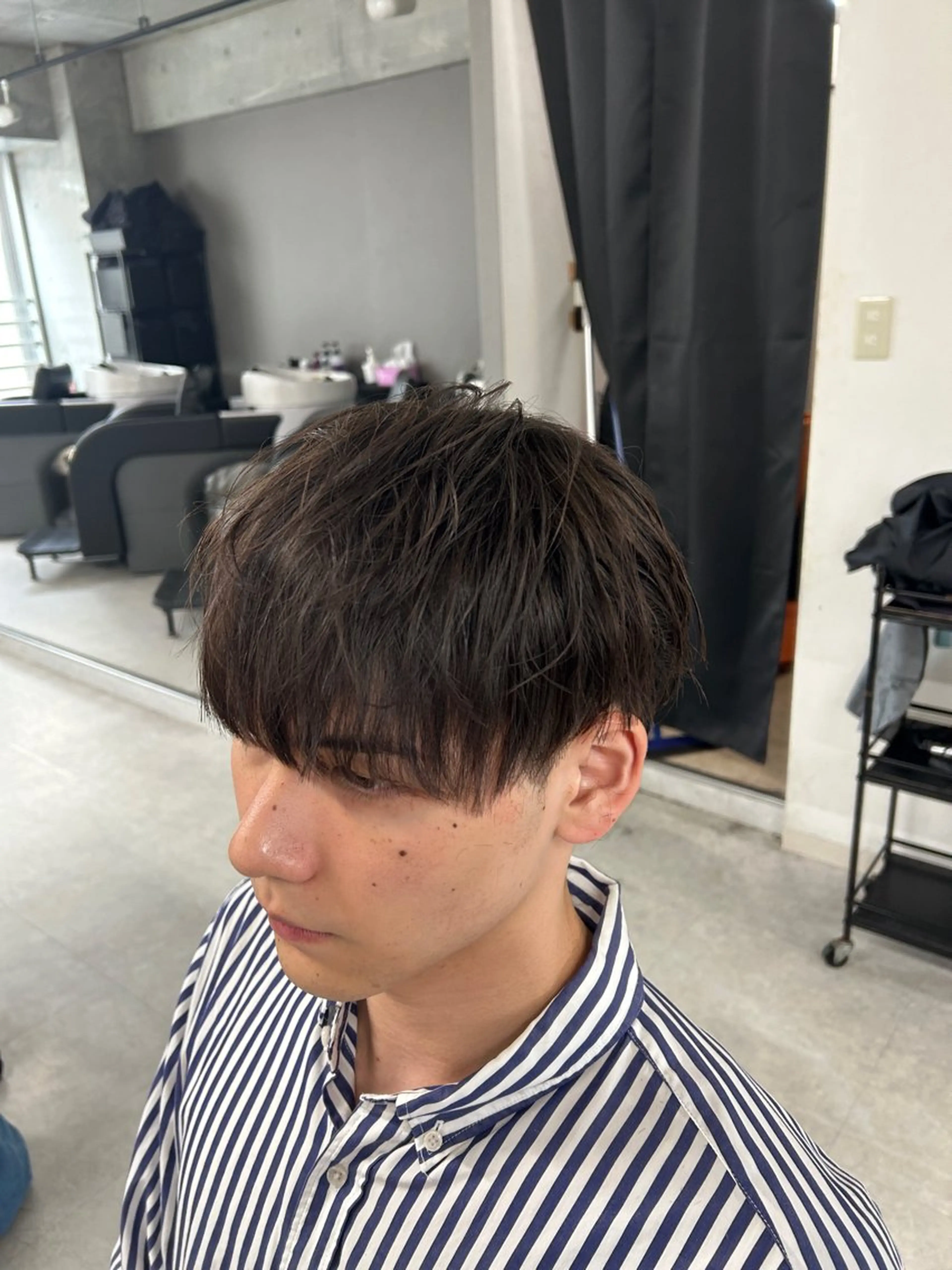 カラー メンズ カット トリートメント ヘッドスパ ヘアセット カズキ🌼曲がる縮毛 /くせ毛パーマのヘアスタイル