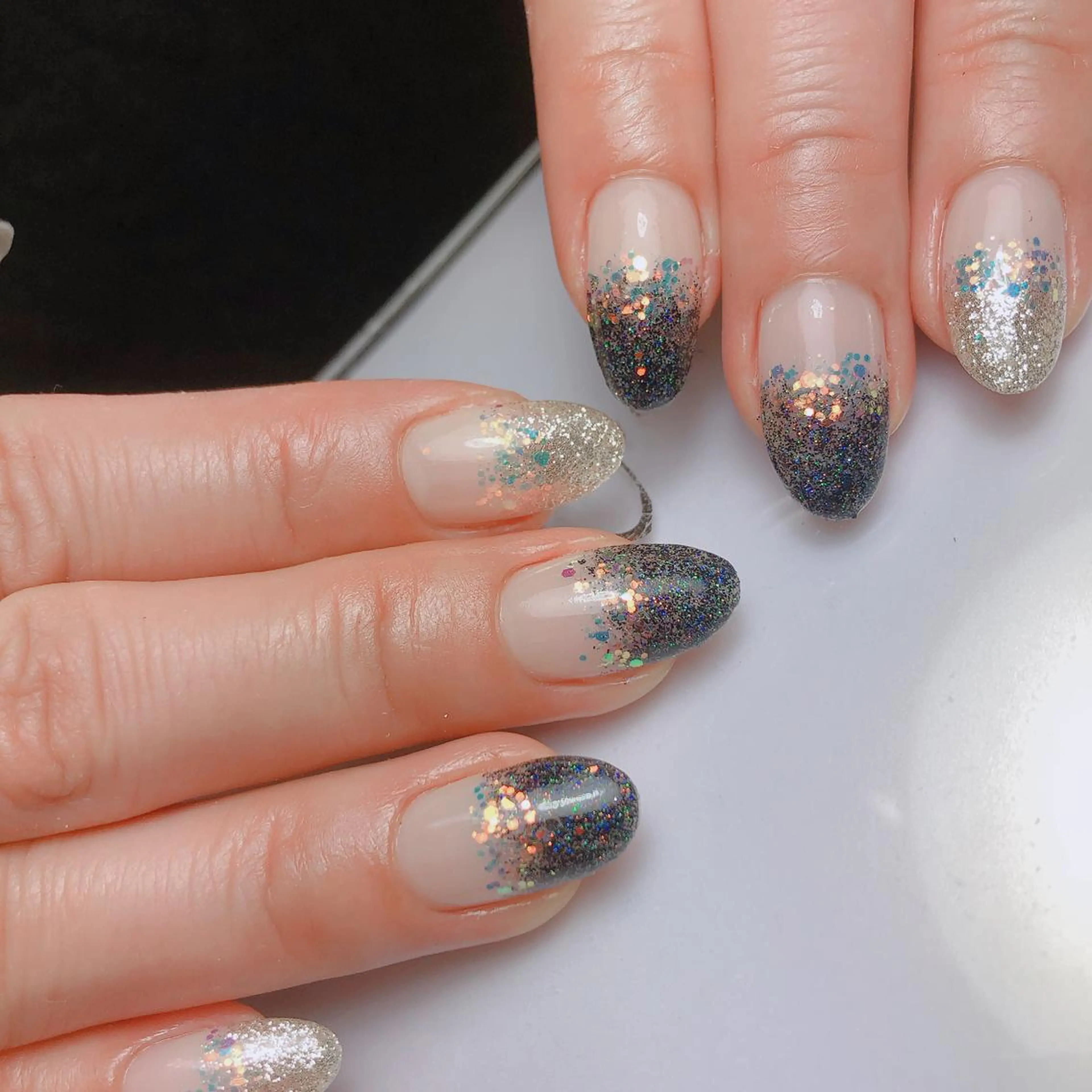 ネイル ラメ(グリッター) 石原 夕華のネイルデザイン