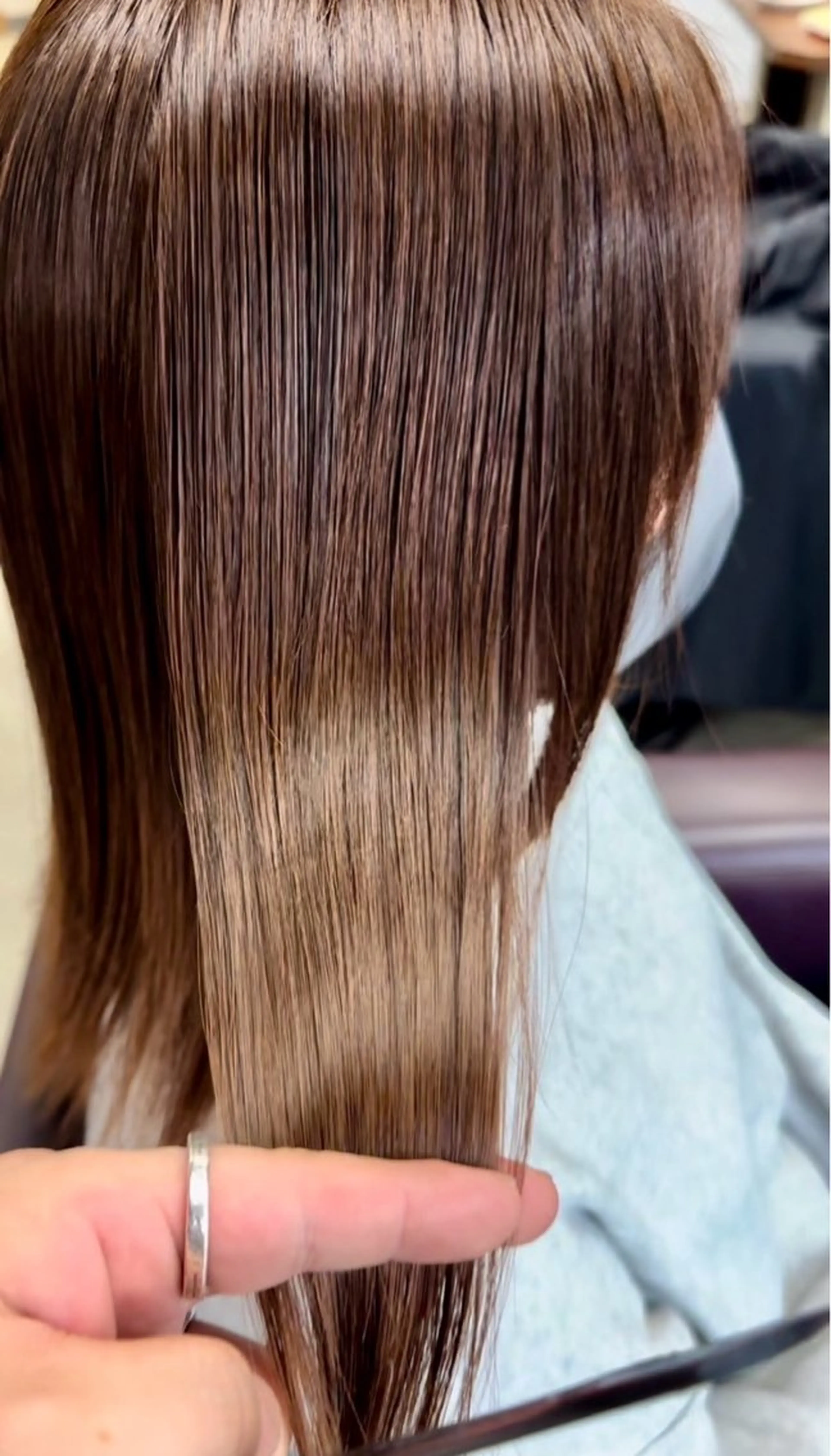 straight perm✨mediumの写真