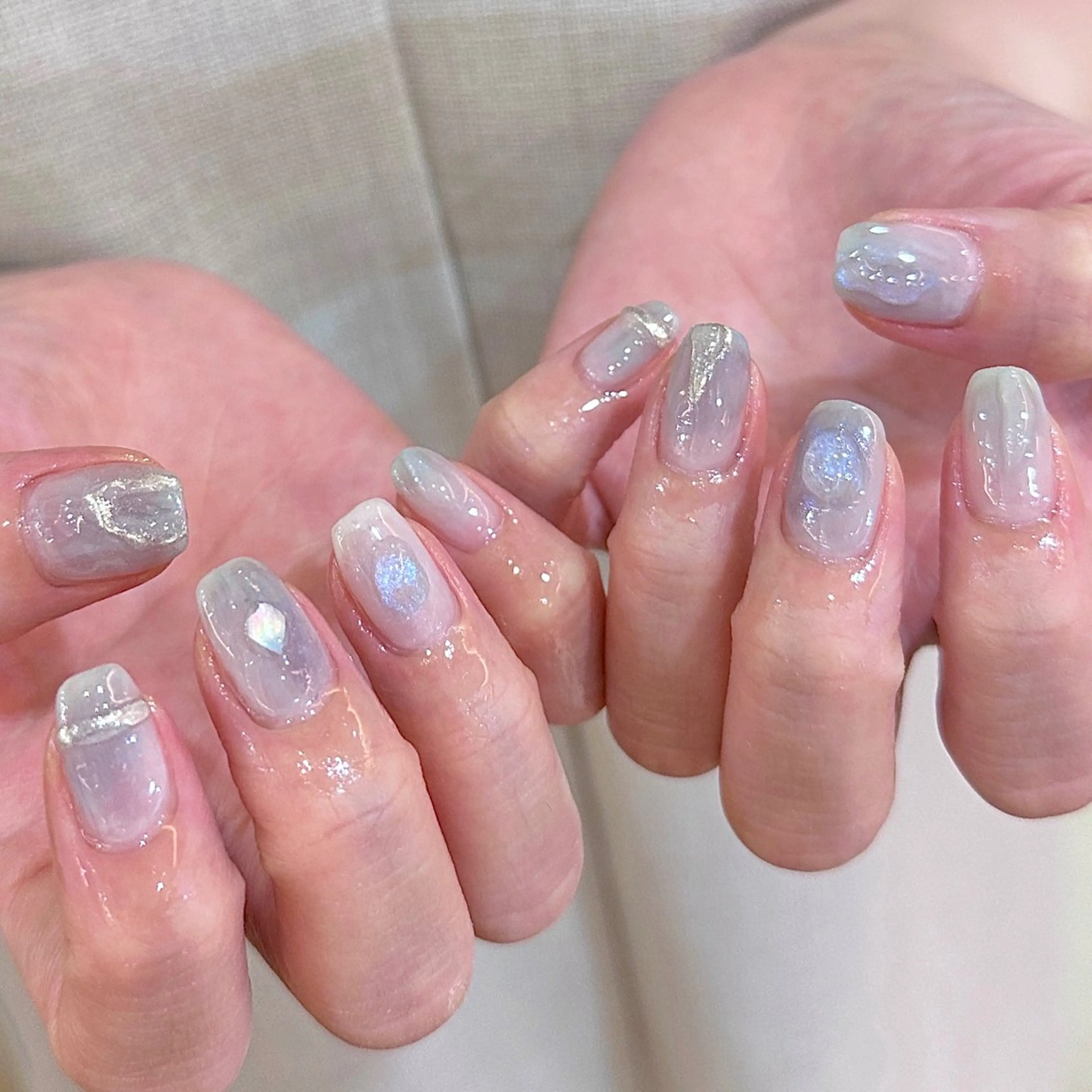 ネイル 𝕄𝕚𝕪𝕦🤍 自由が丘⌇パラジェルのネイルデザイン