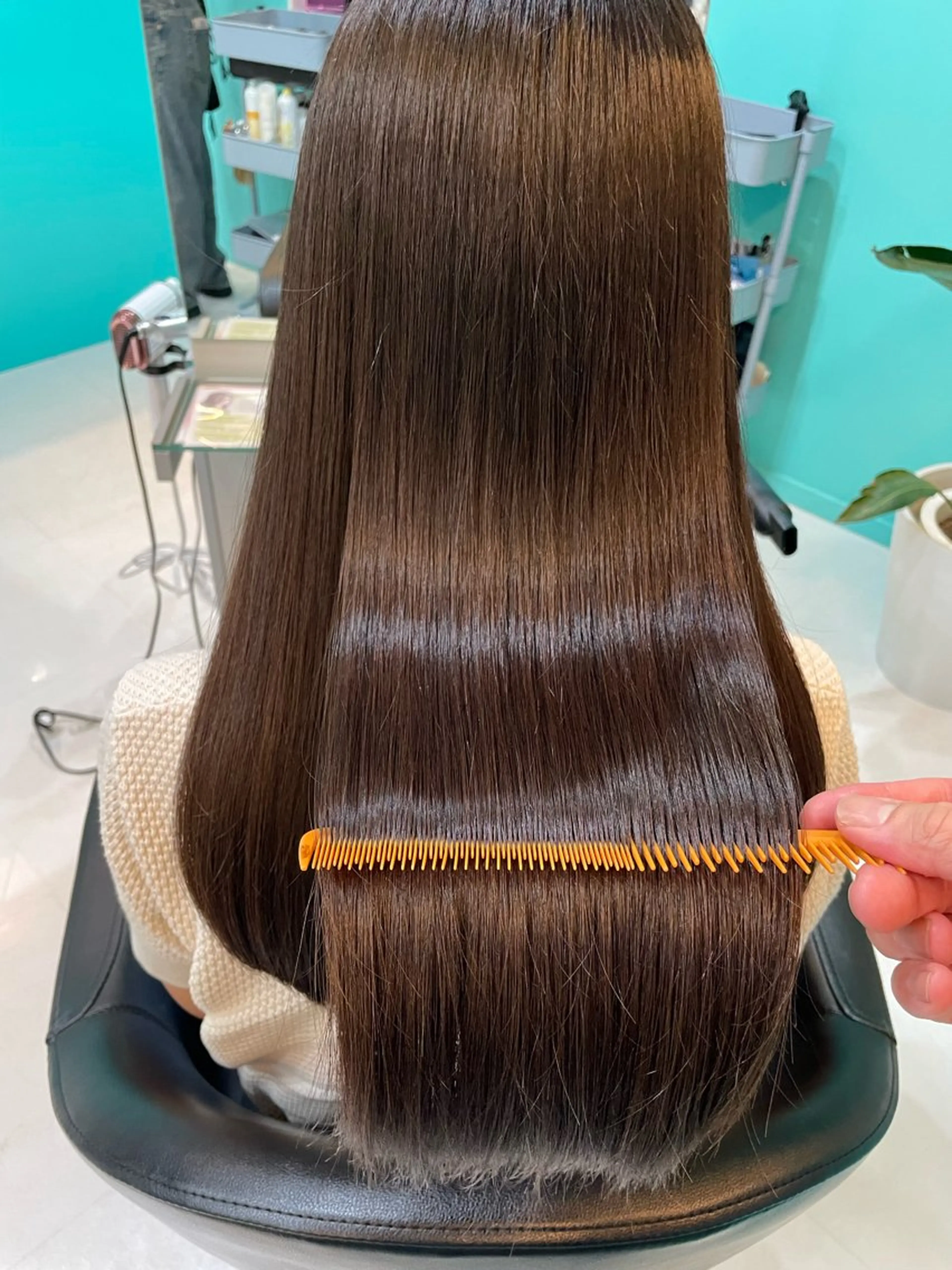 艶☆☆☆【お試し】艶カラー+TOKIOトリートメント🫧暗髪染め、黒染め対応🫧の写真