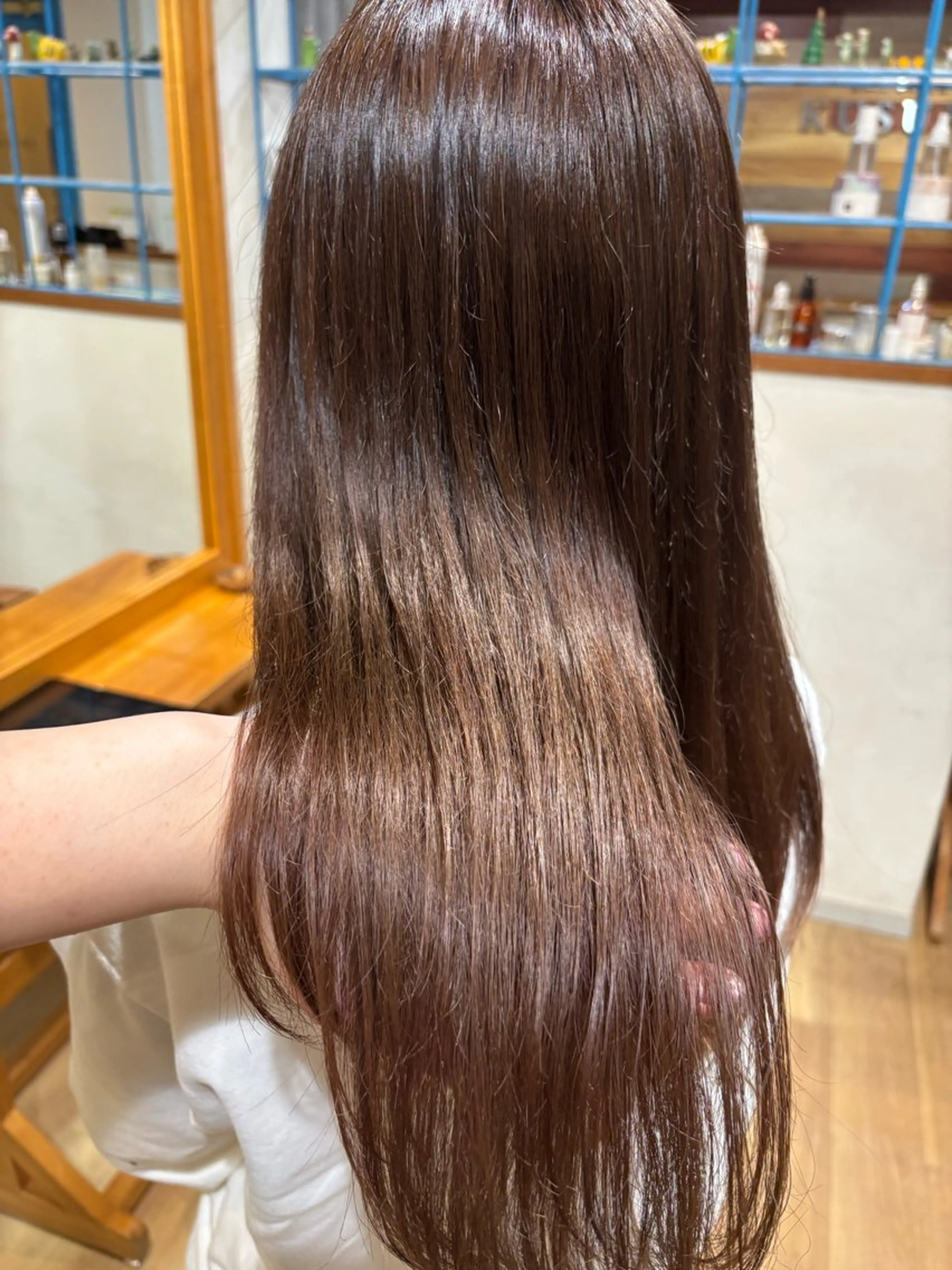 ロング カラー ブラウンカラー カット ヘアカラー トリートメント ヘッドスパ RINNO🌷艶髪/ 透明感&艶カラーのヘアスタイル