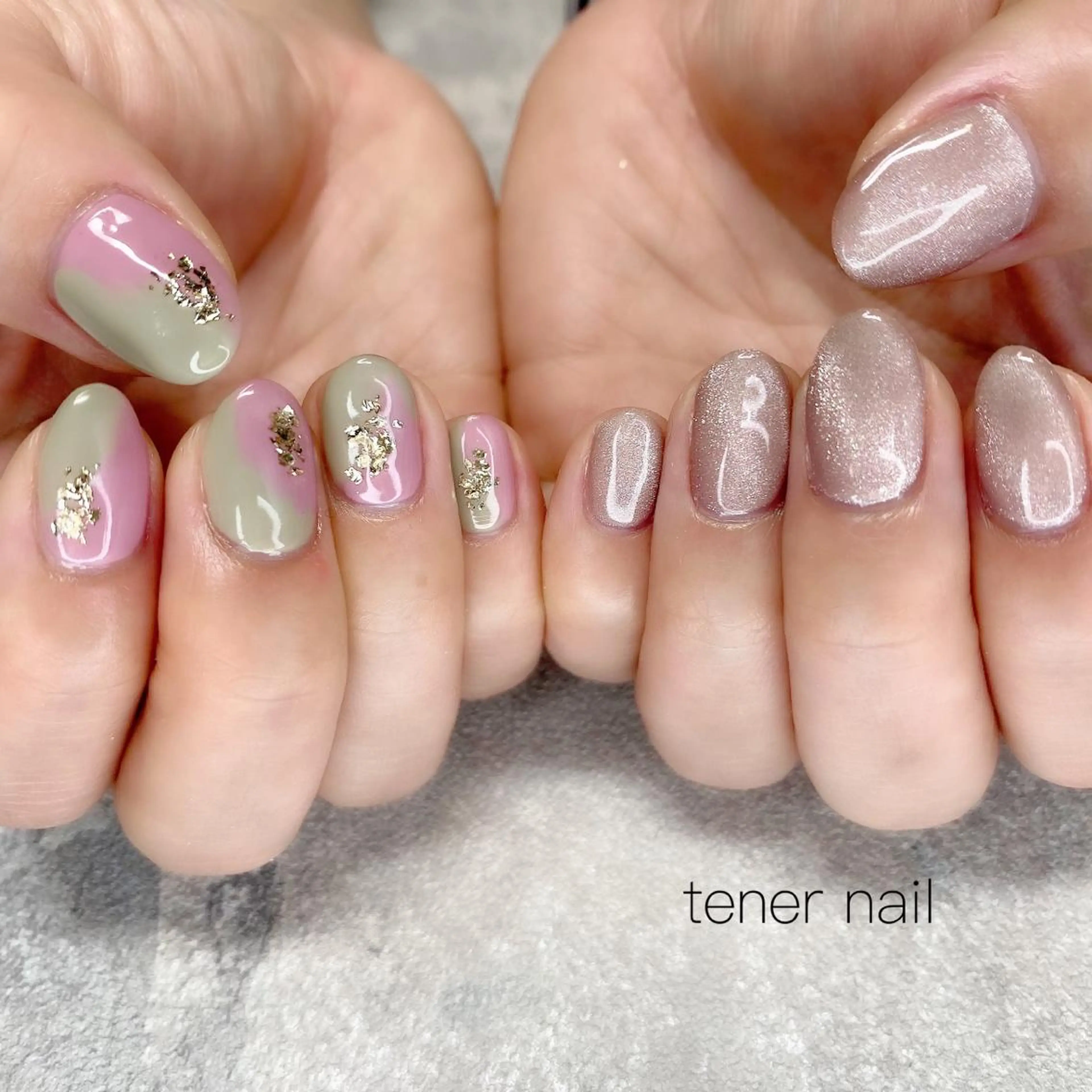 ネイル 桜ネイル マグネットネイル tener  nail  テネルネイル所属・テネルネイル tener nailのネイルデザイン
