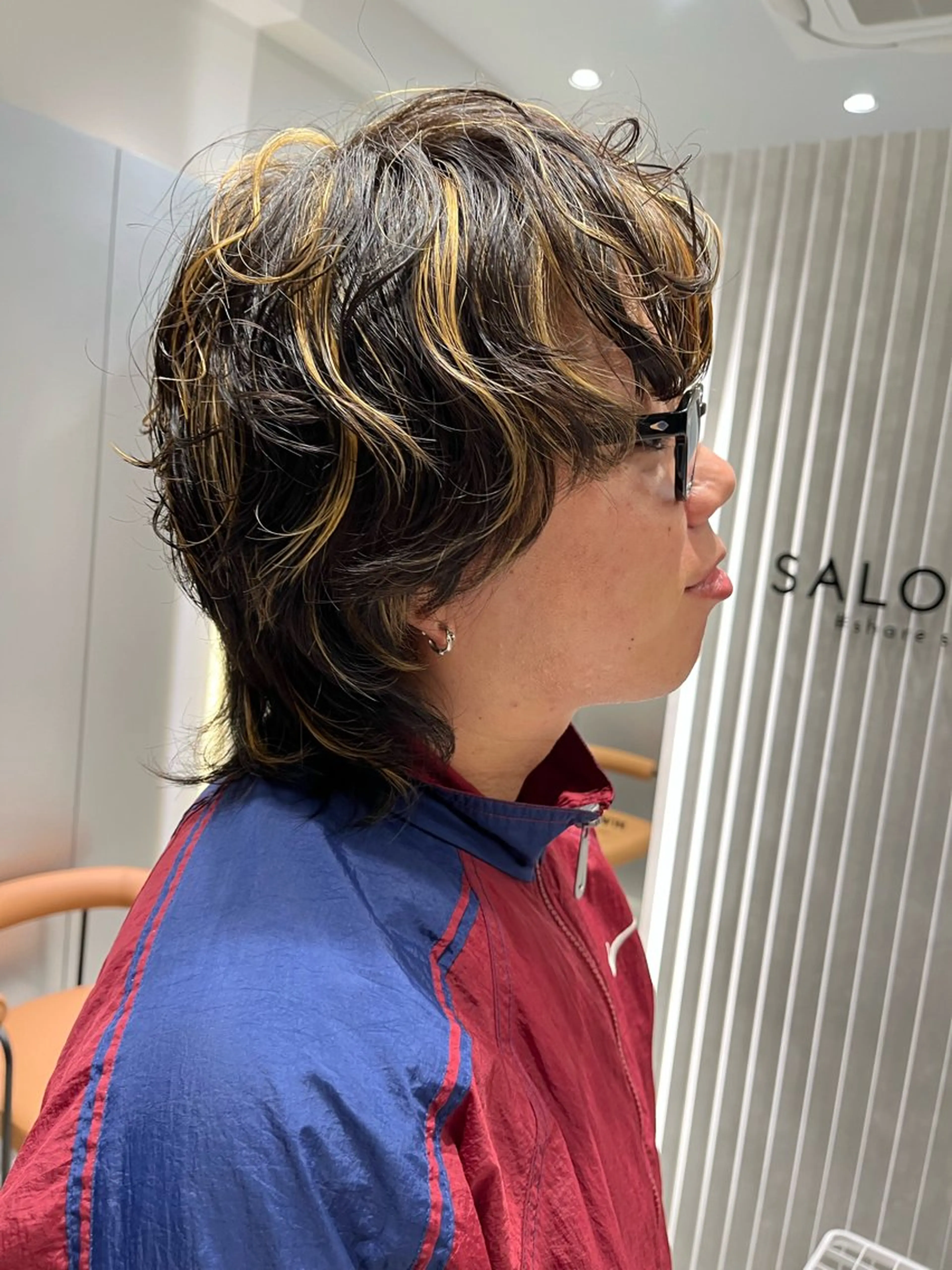 【メンズ限定メニュー】カット×デザインカラー(ハイライト限定)×パーマの写真