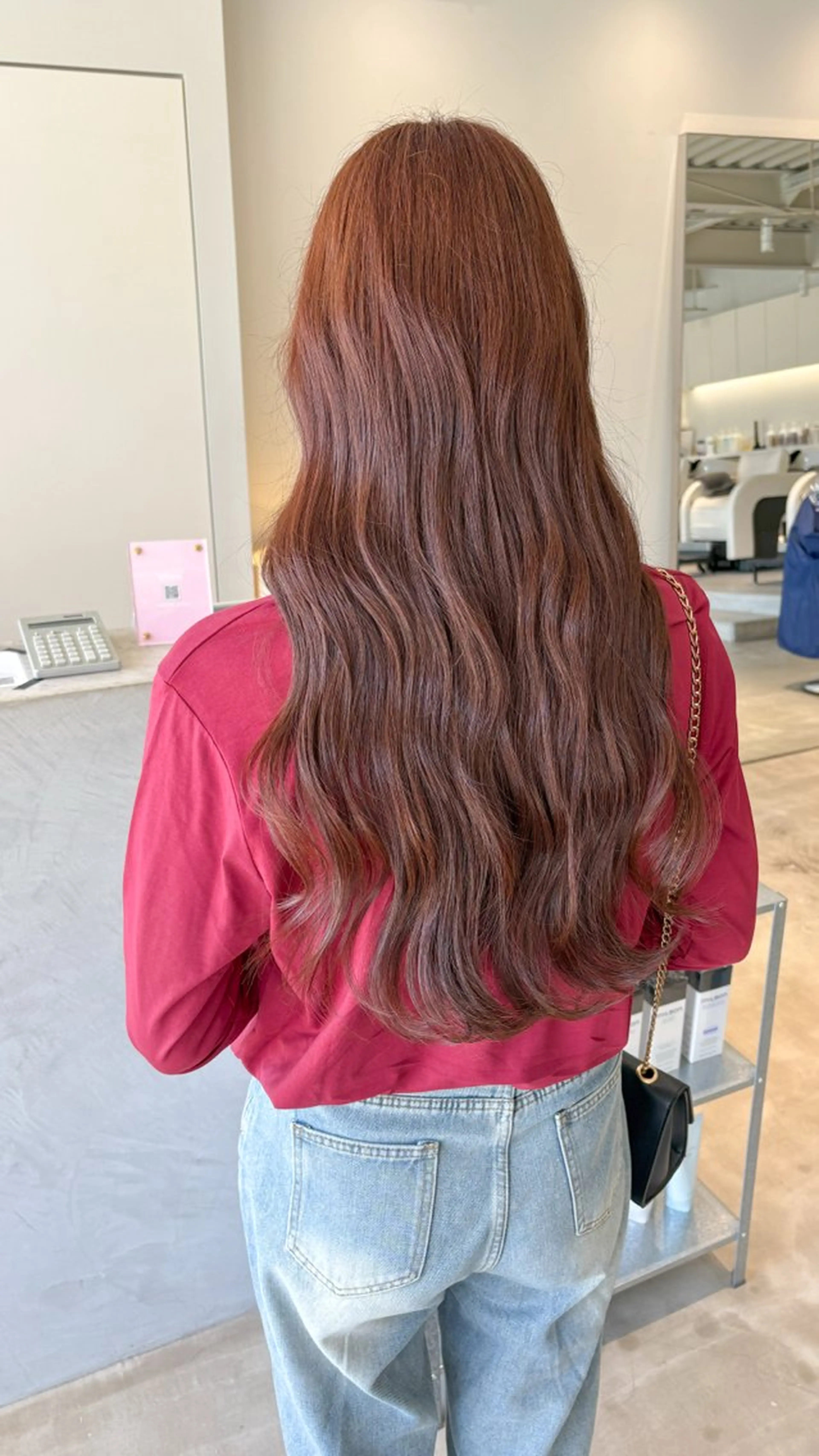 ロング カラー ブラウンカラー 透明感カラー ピンクカラー ピンクブラウン 安西 香利奈のヘアスタイル