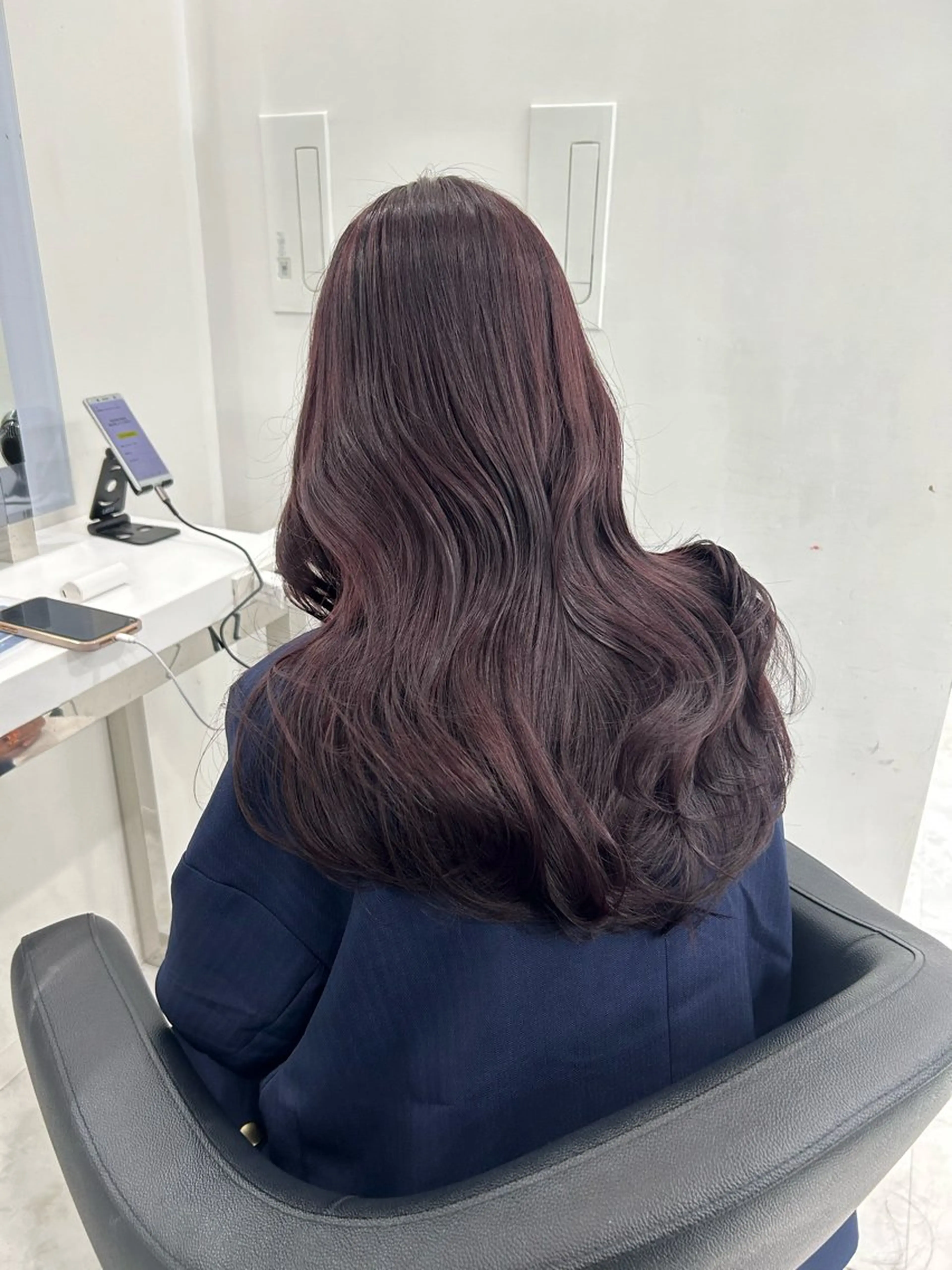 ロング カラー ヘアカラー トリートメント 韓国風暗髪🐈‍⬛ KOUMI🪽のヘアスタイル