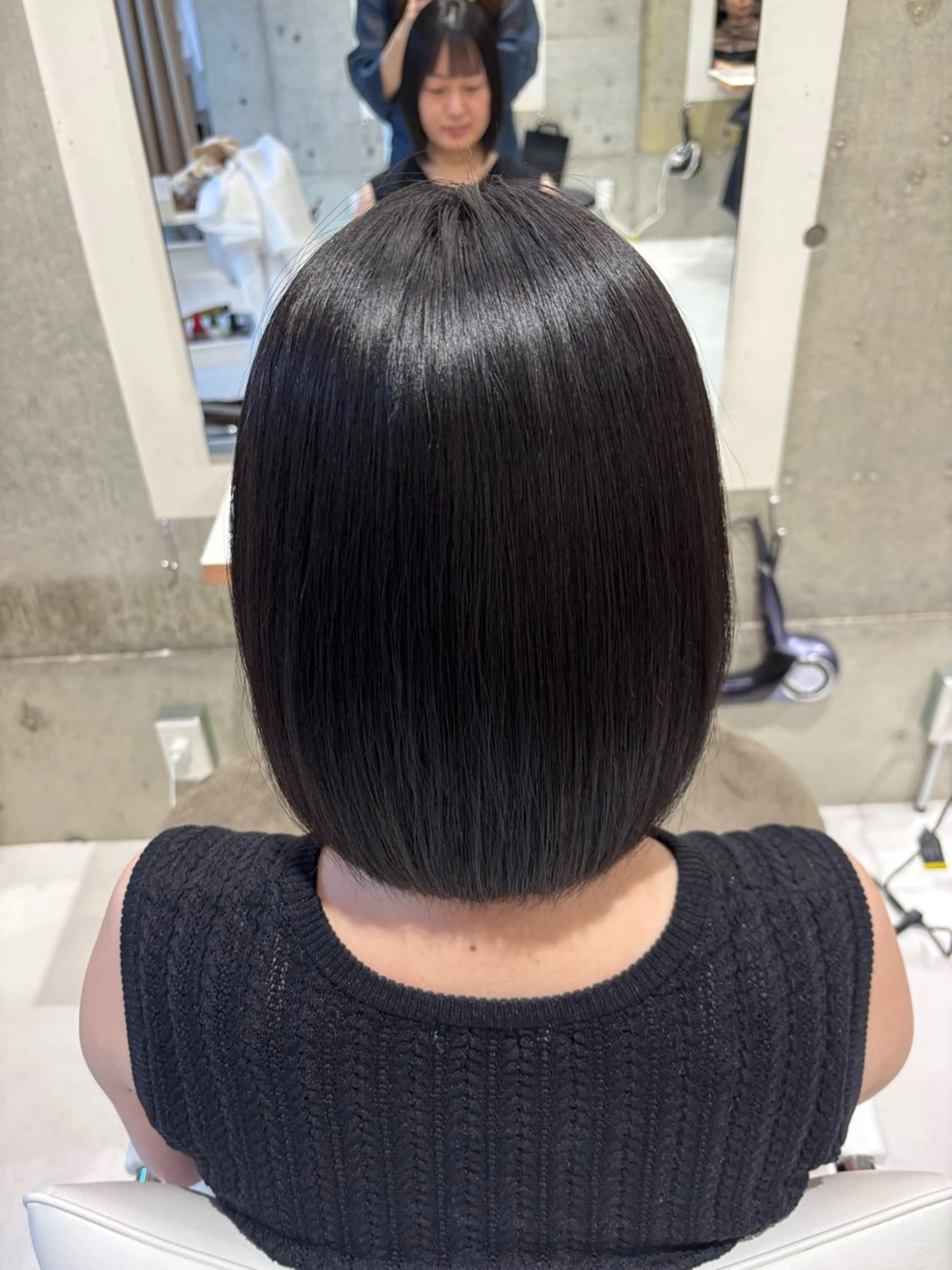 ショート カット 縮毛矯正 トリートメント ban's beauty dream所属・透明感／髪質改善 ／ りかのヘアスタイル