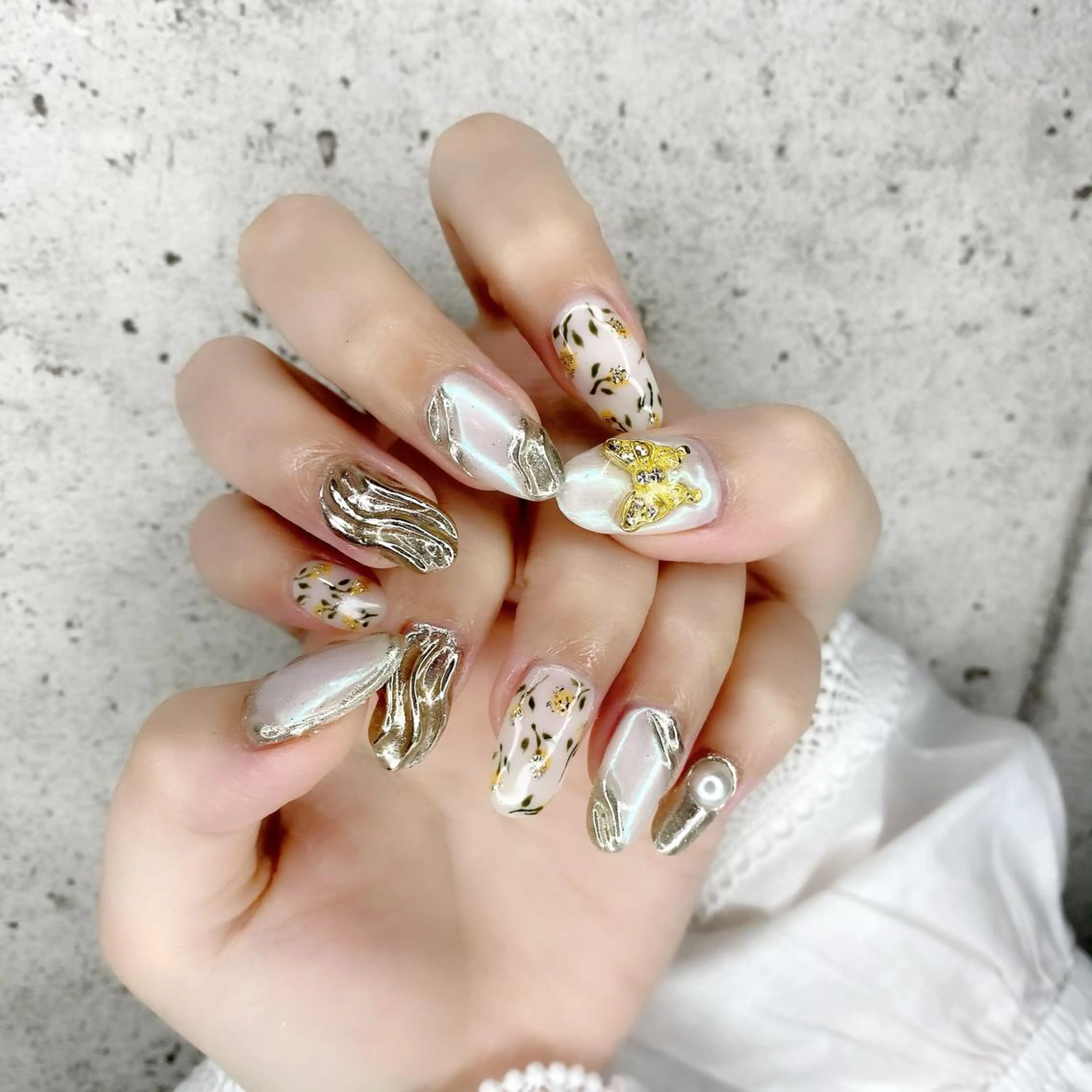 ロング カラー パーマ ヘアアレンジ メンズ キッズ ネイル マツエク・マツパ ハンドネイル Salon Ｋのネイルデザイン