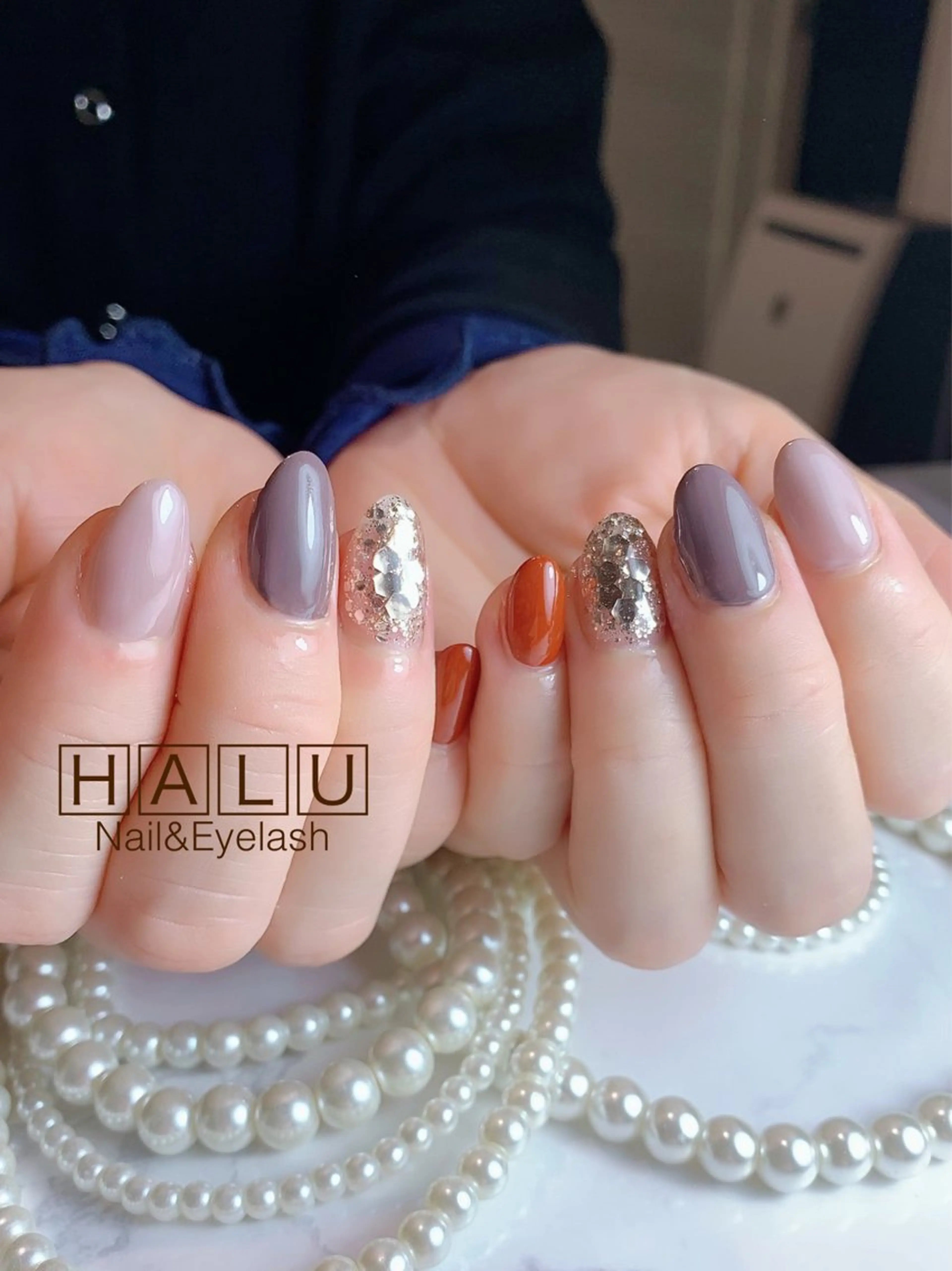 ネイル ゴールド HALU ハルのネイルデザイン