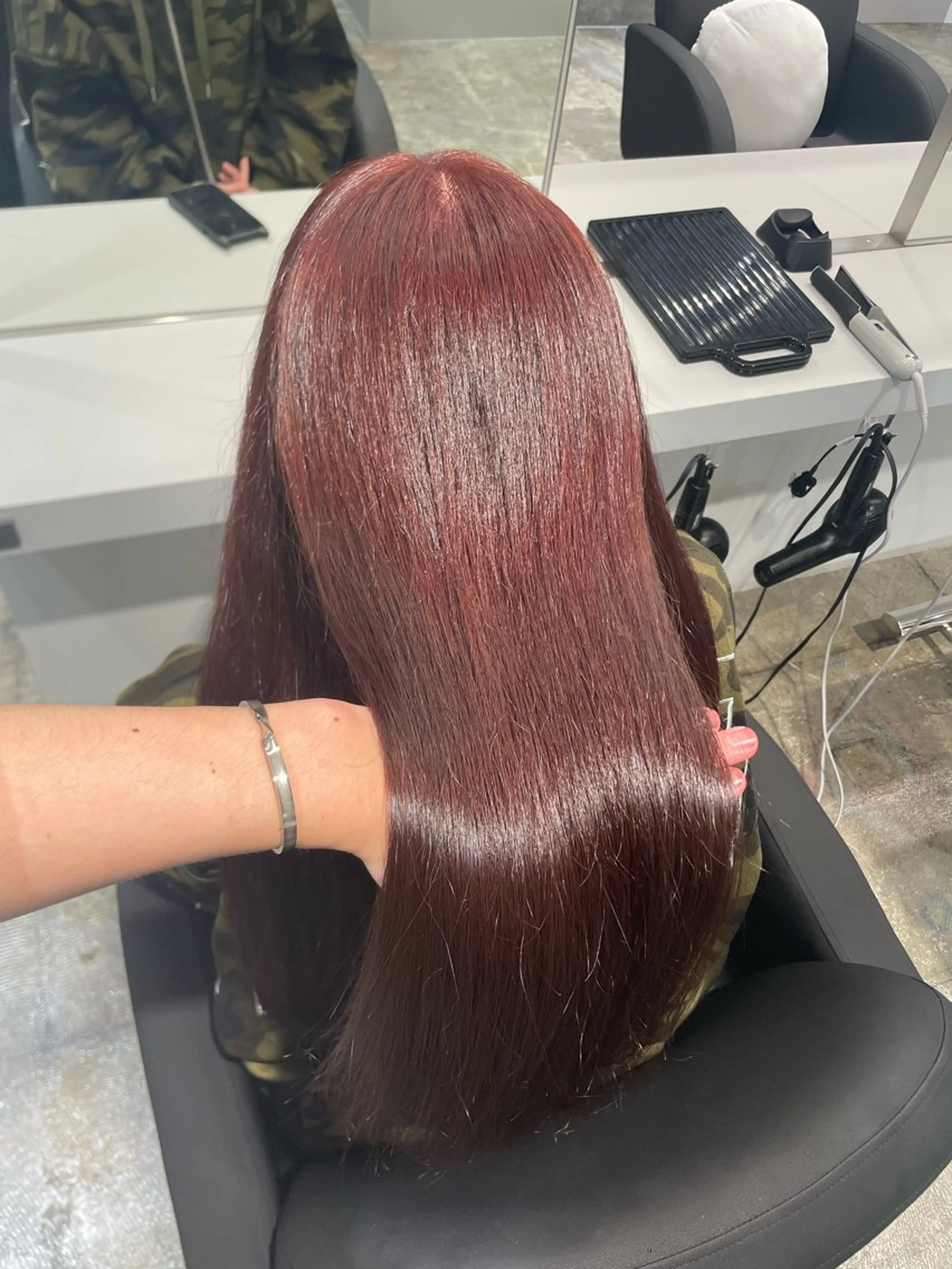 ロング カラー レッドカラー ローズカラー 髪質改善/艶カラー Hiroakiのヘアスタイル