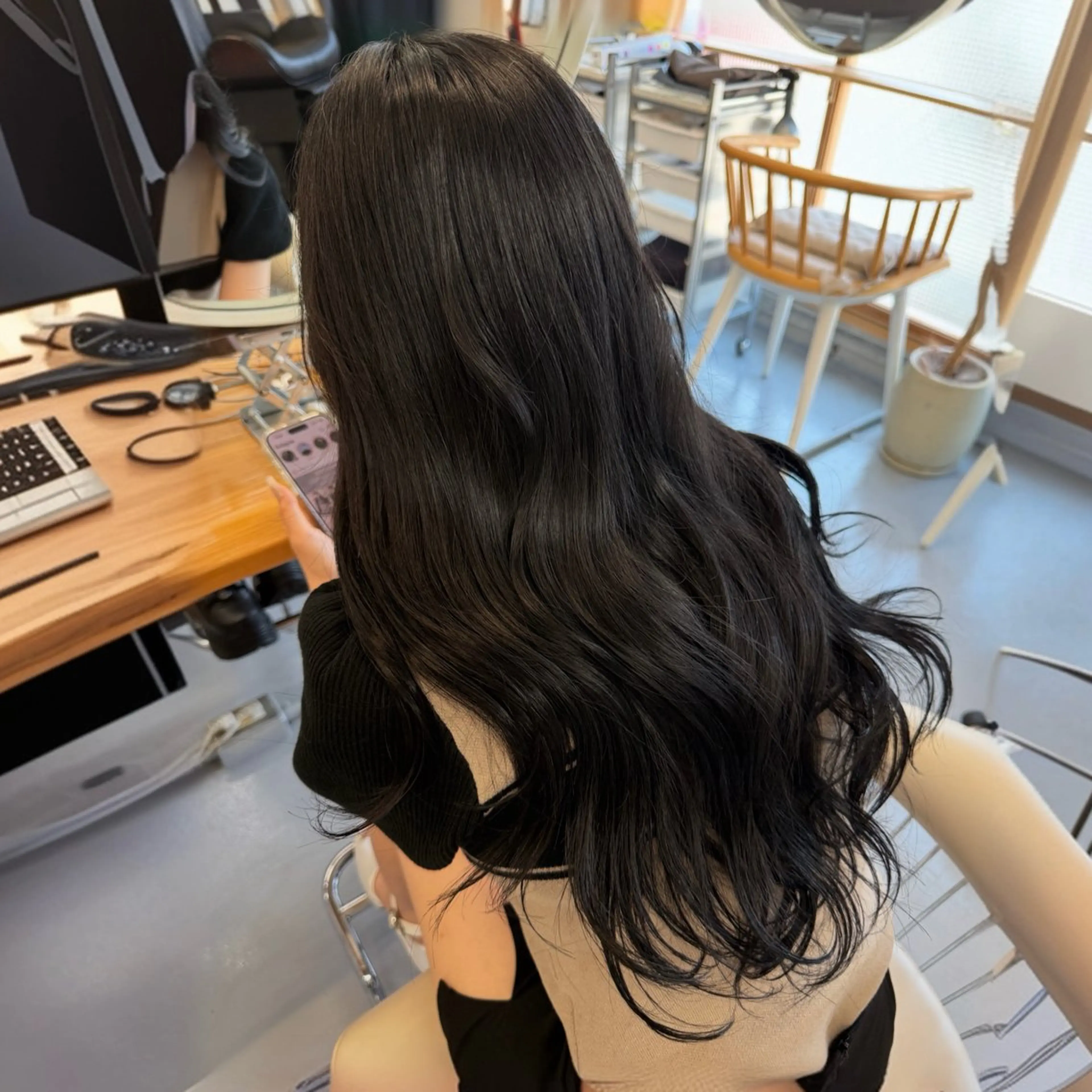 ロング ヘアカラー トリートメント 艶ハイトーン/ 颯一朗のヘアスタイル