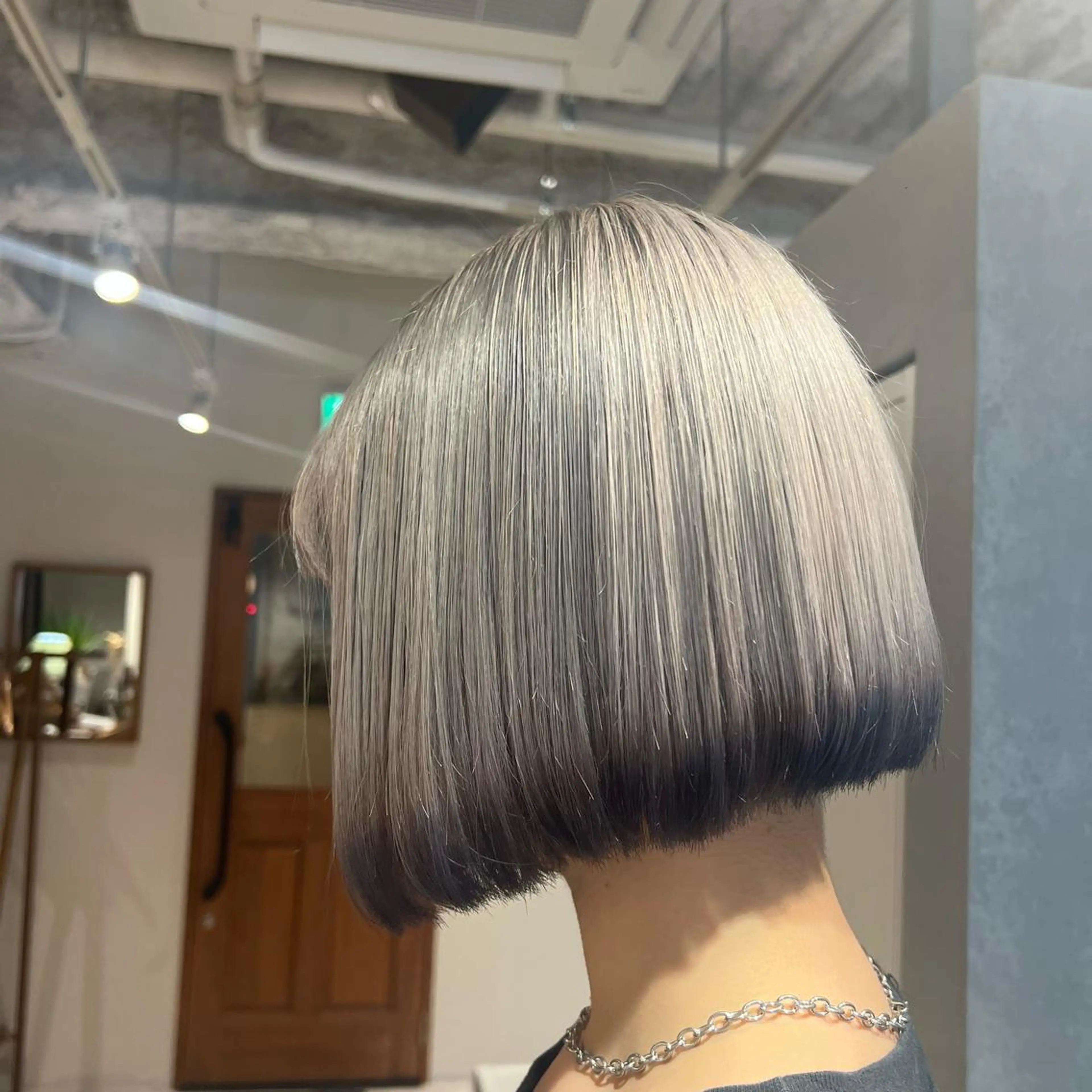 カラー ブリーチ シルバー ホワイトシルバー 🎀 夏秋🎀のヘアスタイル