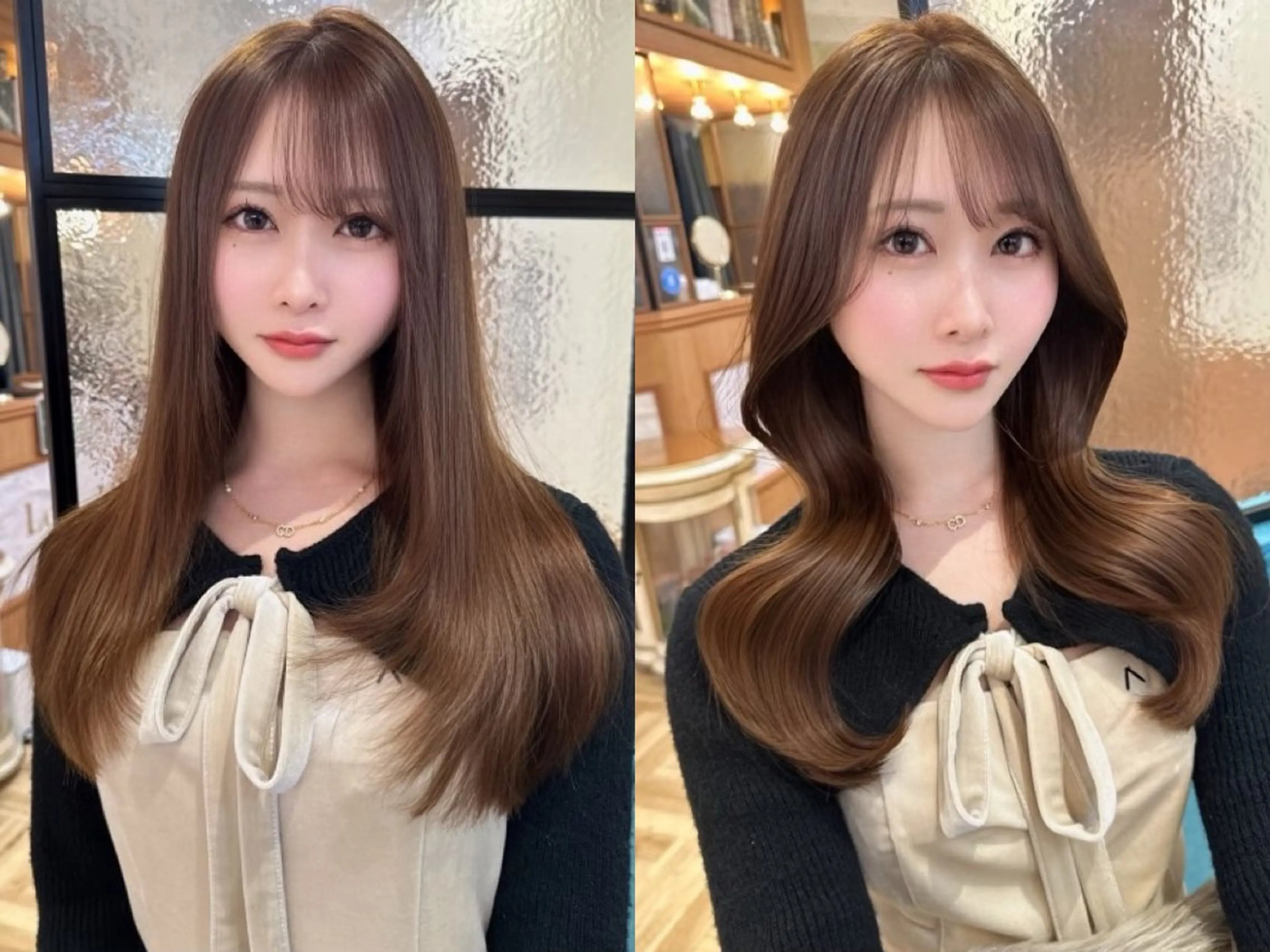 ロング カラー カット ヘアカラー トリートメント 🇰🇷韓国ヘア/ レイヤー/まさ❣️のヘアスタイル